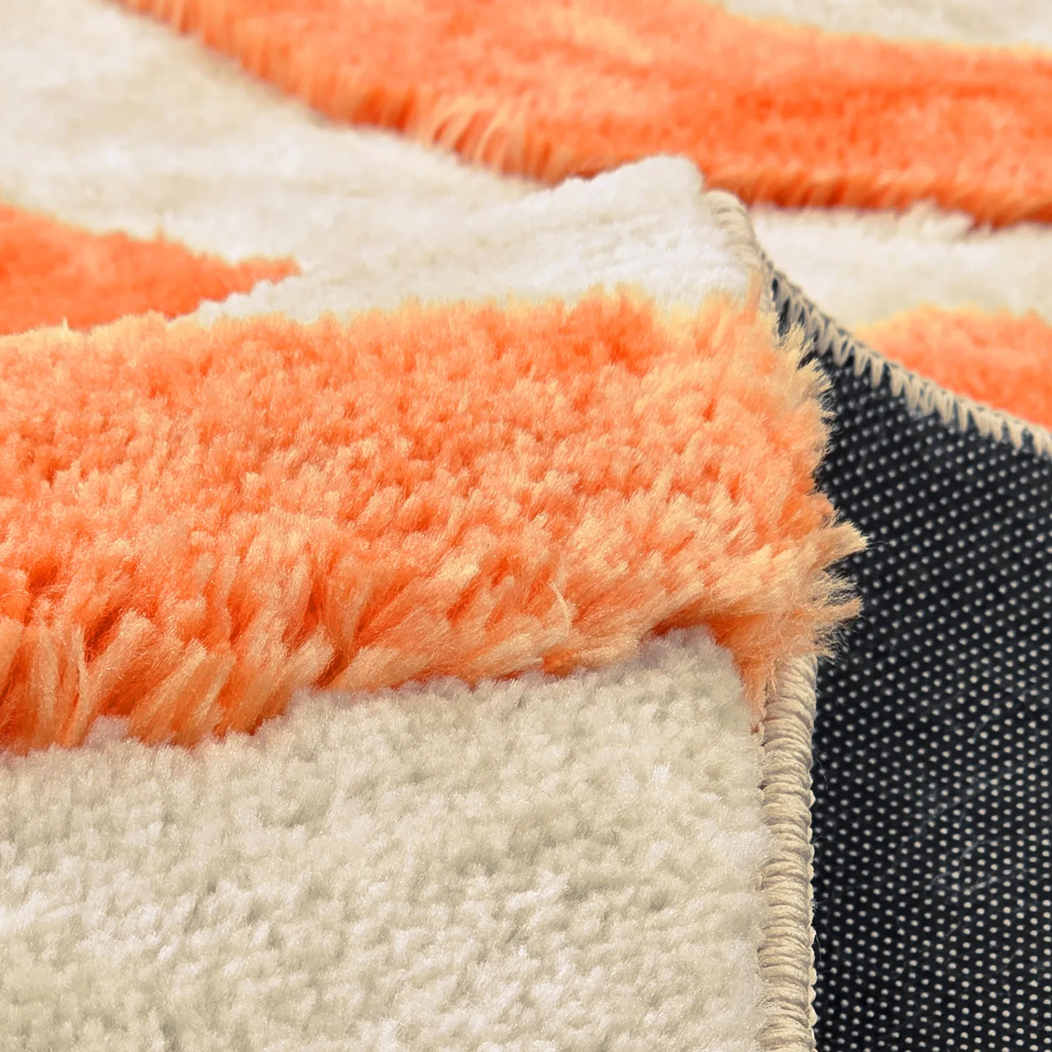 Ryatæpper - Fergana (creme/orange)