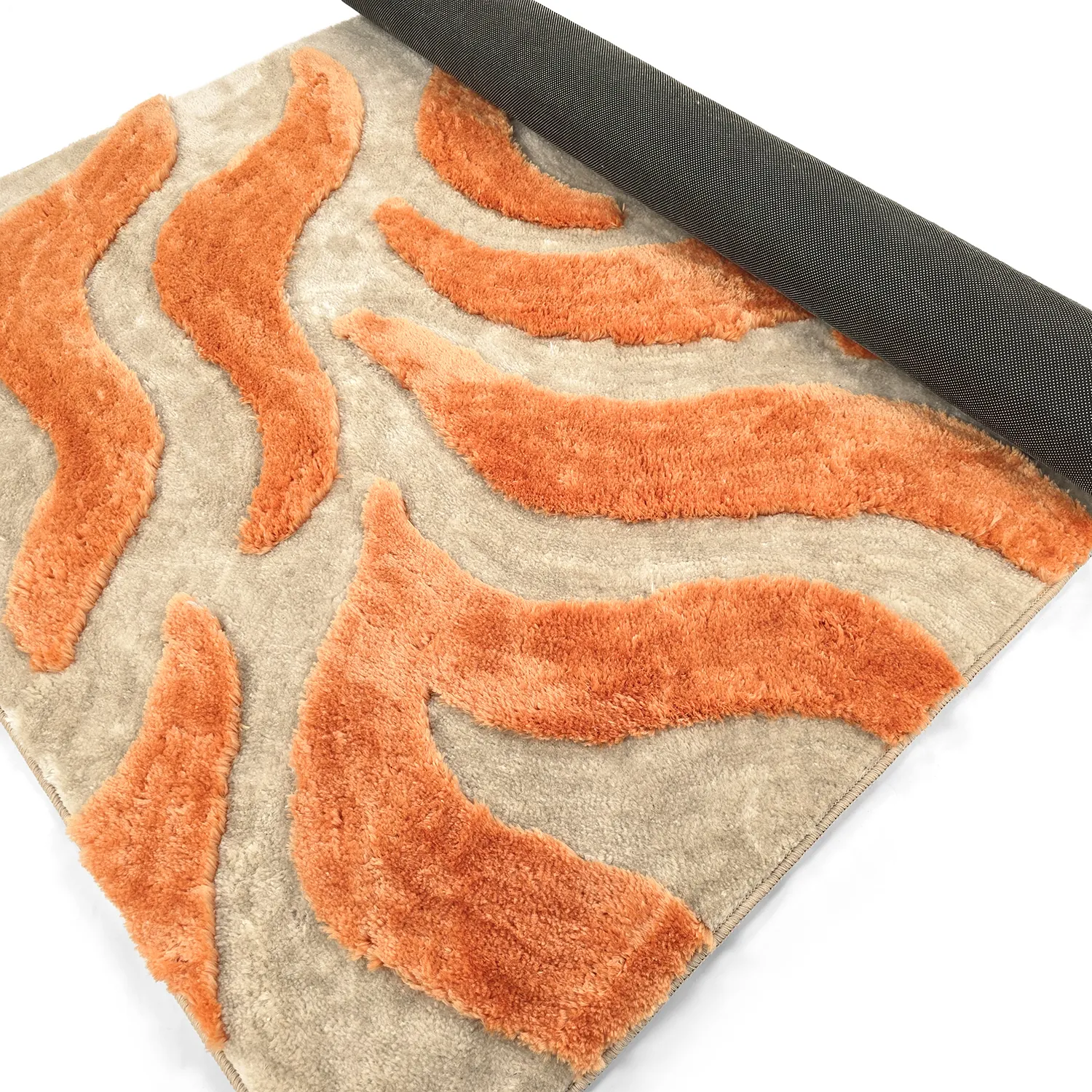 Ryatæpper - Fergana (creme/orange)