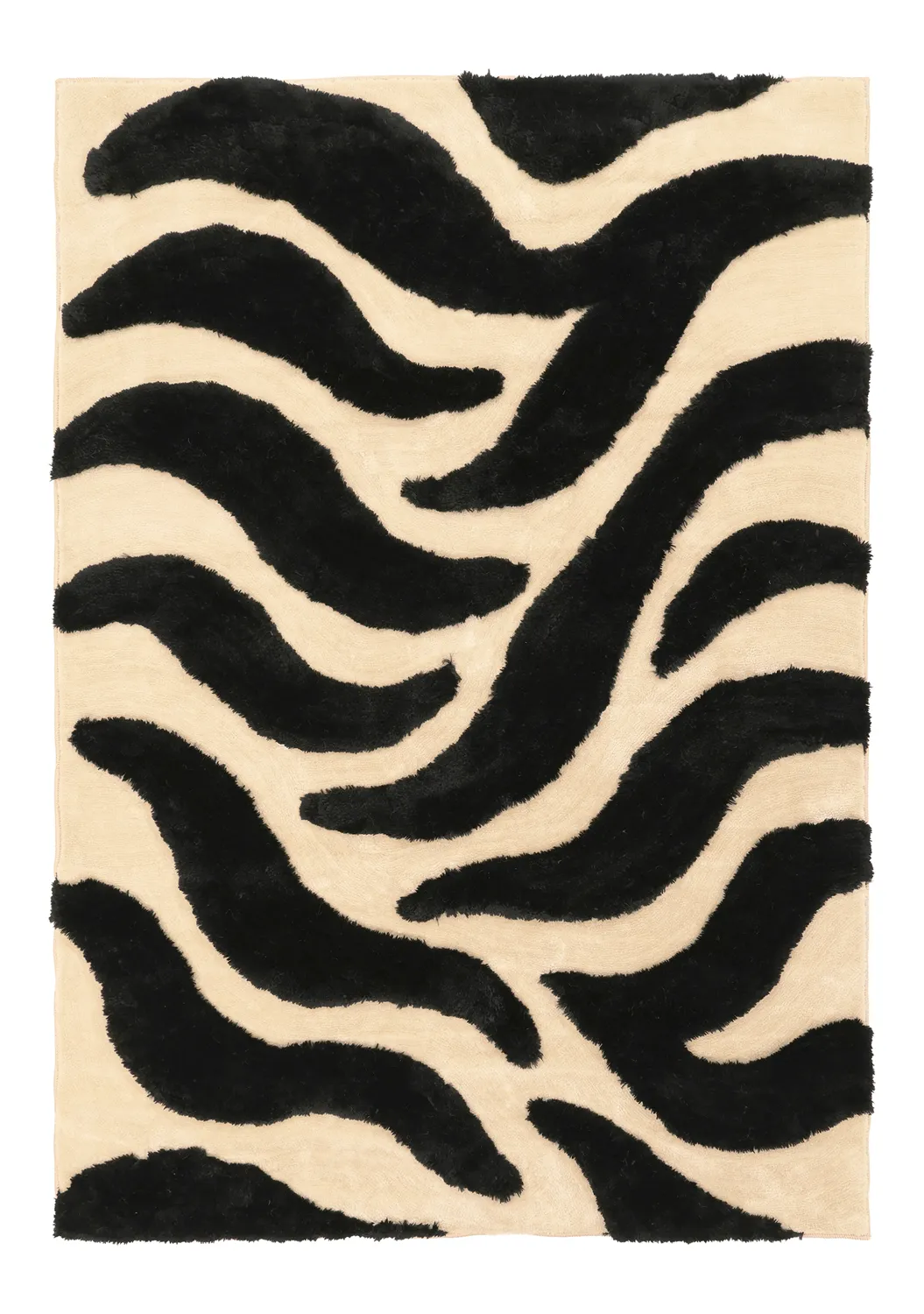 Ryatæpper - Fergana (creme/sort)