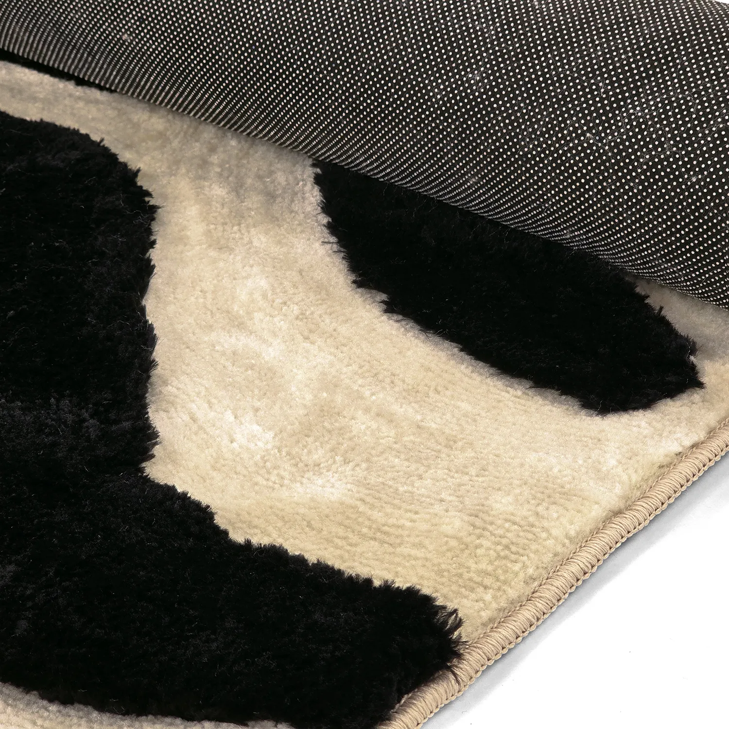 Ryatæpper - Fergana (creme/sort)