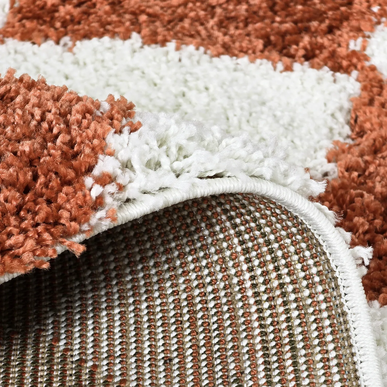 Ryatæpper - Albi (hvid/orange)