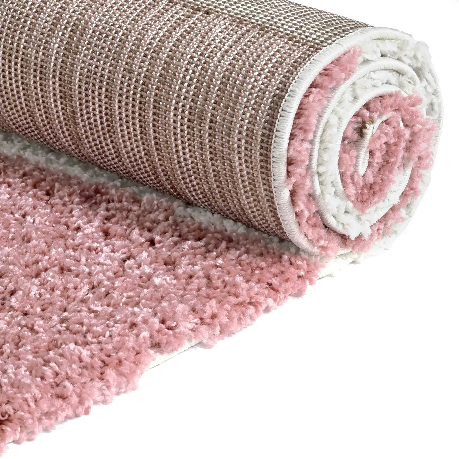 Ryatæpper - Gordes (lyserød/hvid)