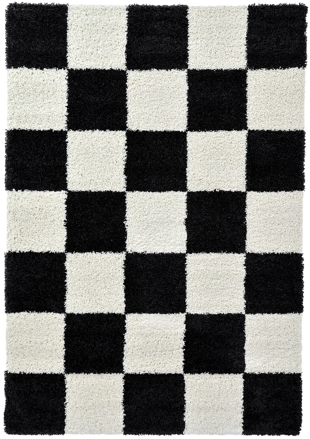 Ryatæpper - Gordes (sort/hvid)