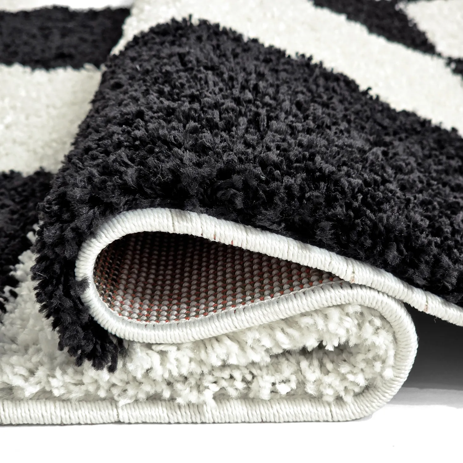 Ryatæpper - Gordes (sort/hvid)