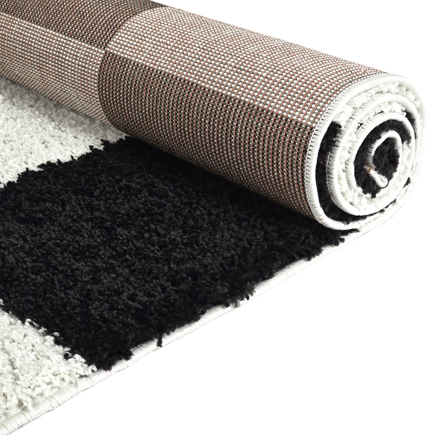 Ryatæpper - Gordes (sort/hvid)