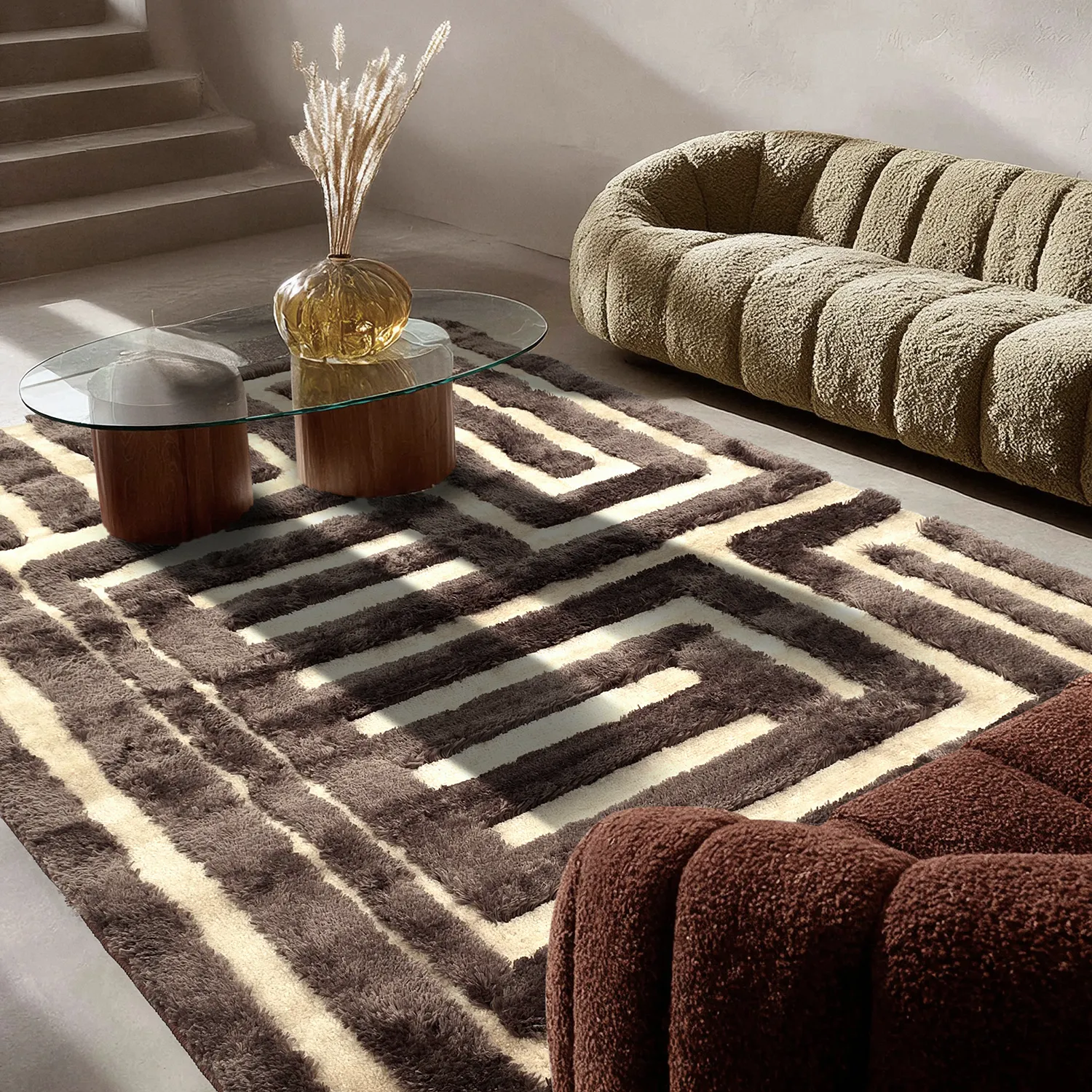 Ryatæpper - Karbala (beige/brun)