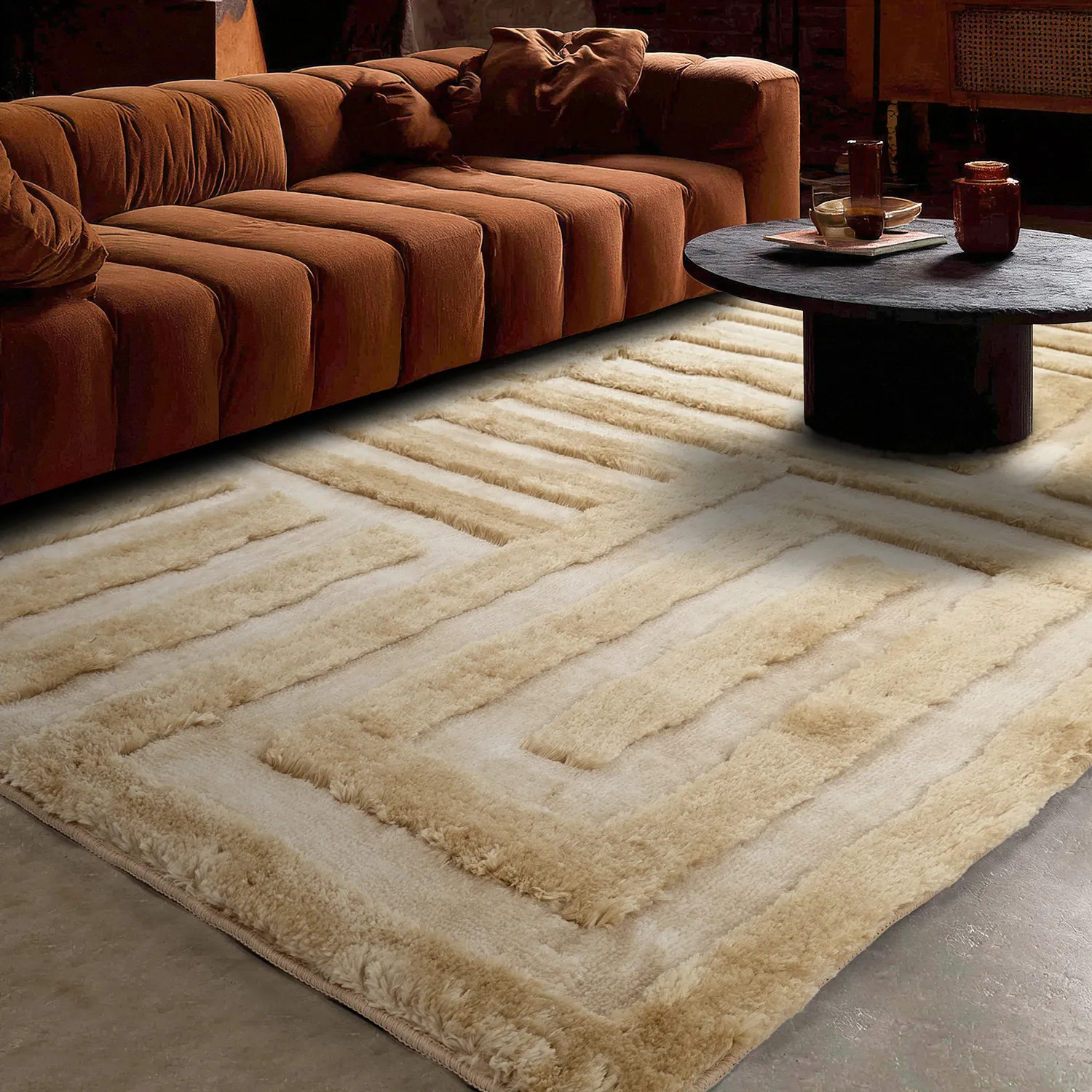 Ryatæpper - Karbala (creme/beige)