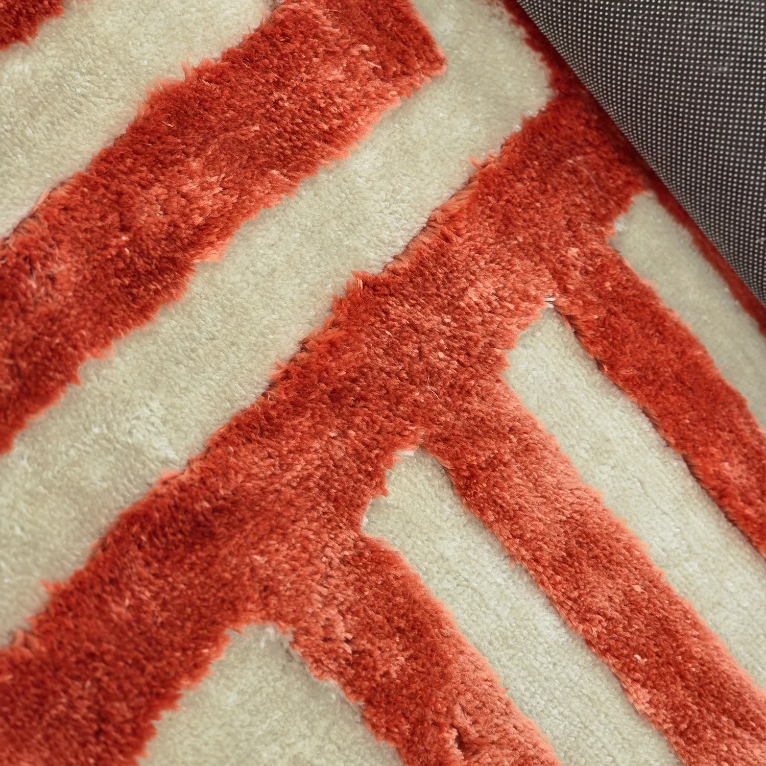 Ryatæpper - Karbala (creme/rød)