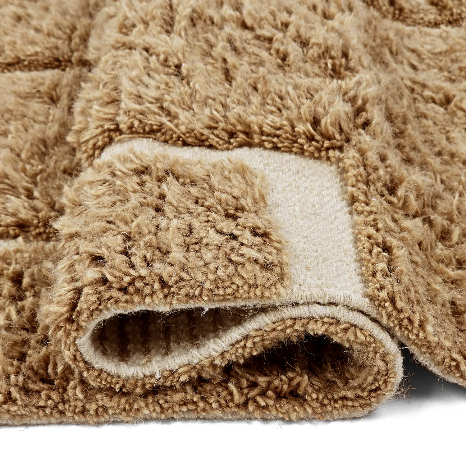 Ryatæpper - Kiberg Hand Woven Wool Shaggy (beige)