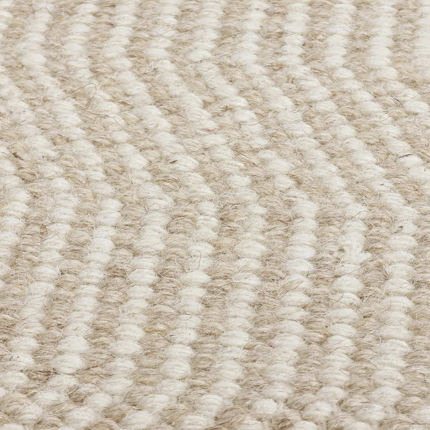 Uldtæppe - Larkana (beige/hvid)