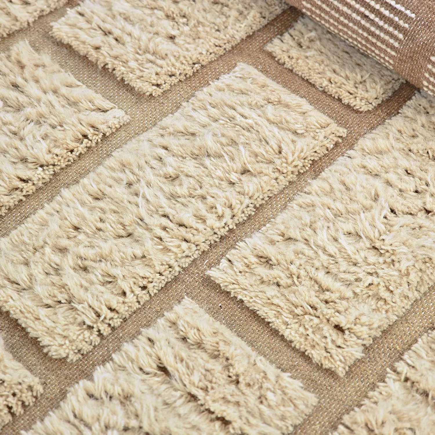 Ryatæpper - Leknes Hand Woven Wool Shaggy (fløde)