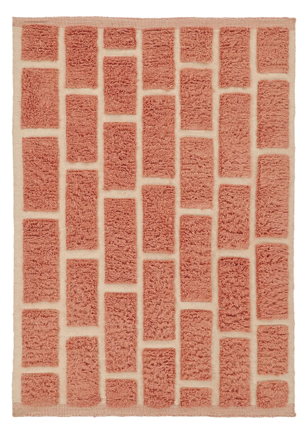 Ryatæpper - Leknes Hand Woven Wool Shaggy (terracotta)