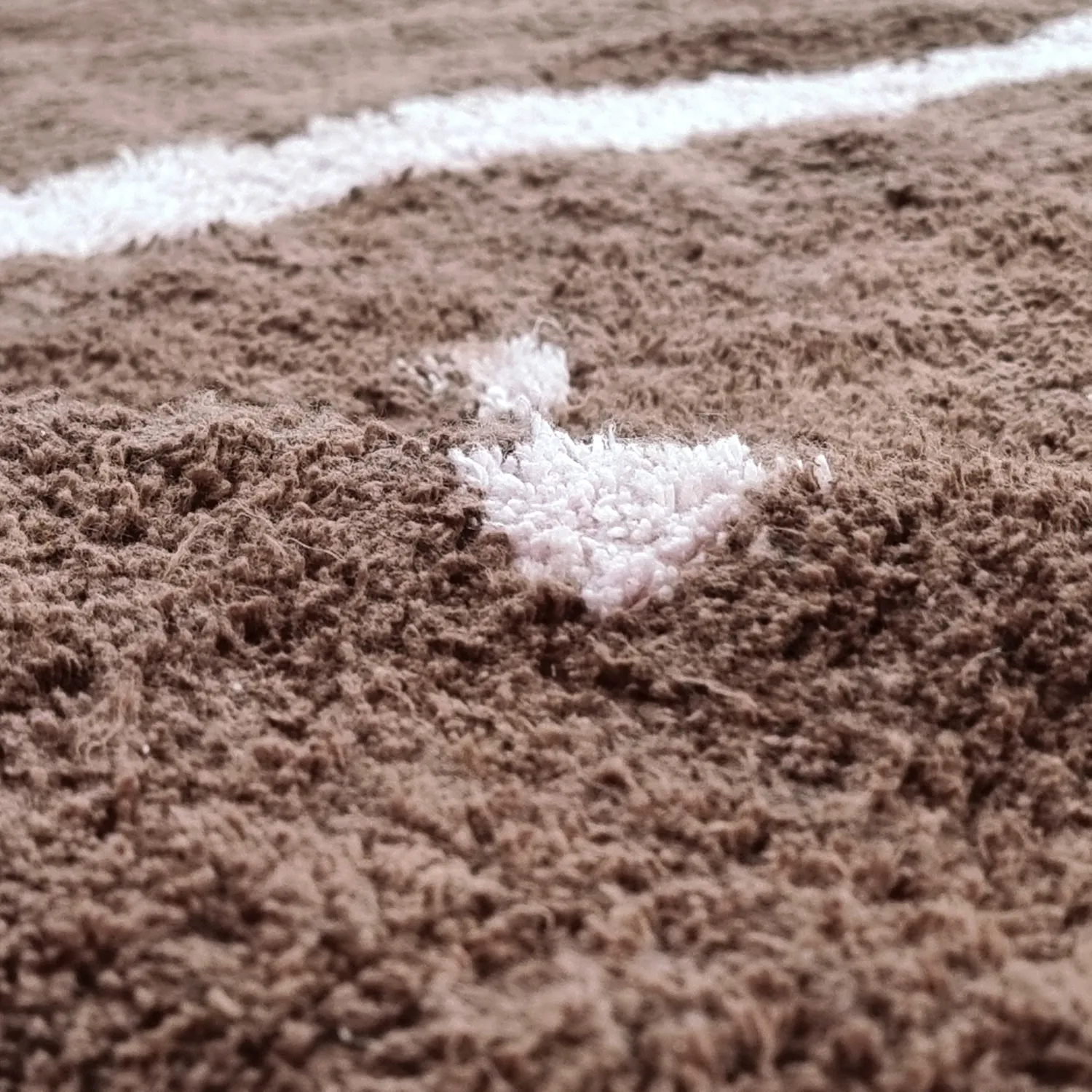 Ryatæpper - Leora Natural Cotton Shaggy (brun/lilla)