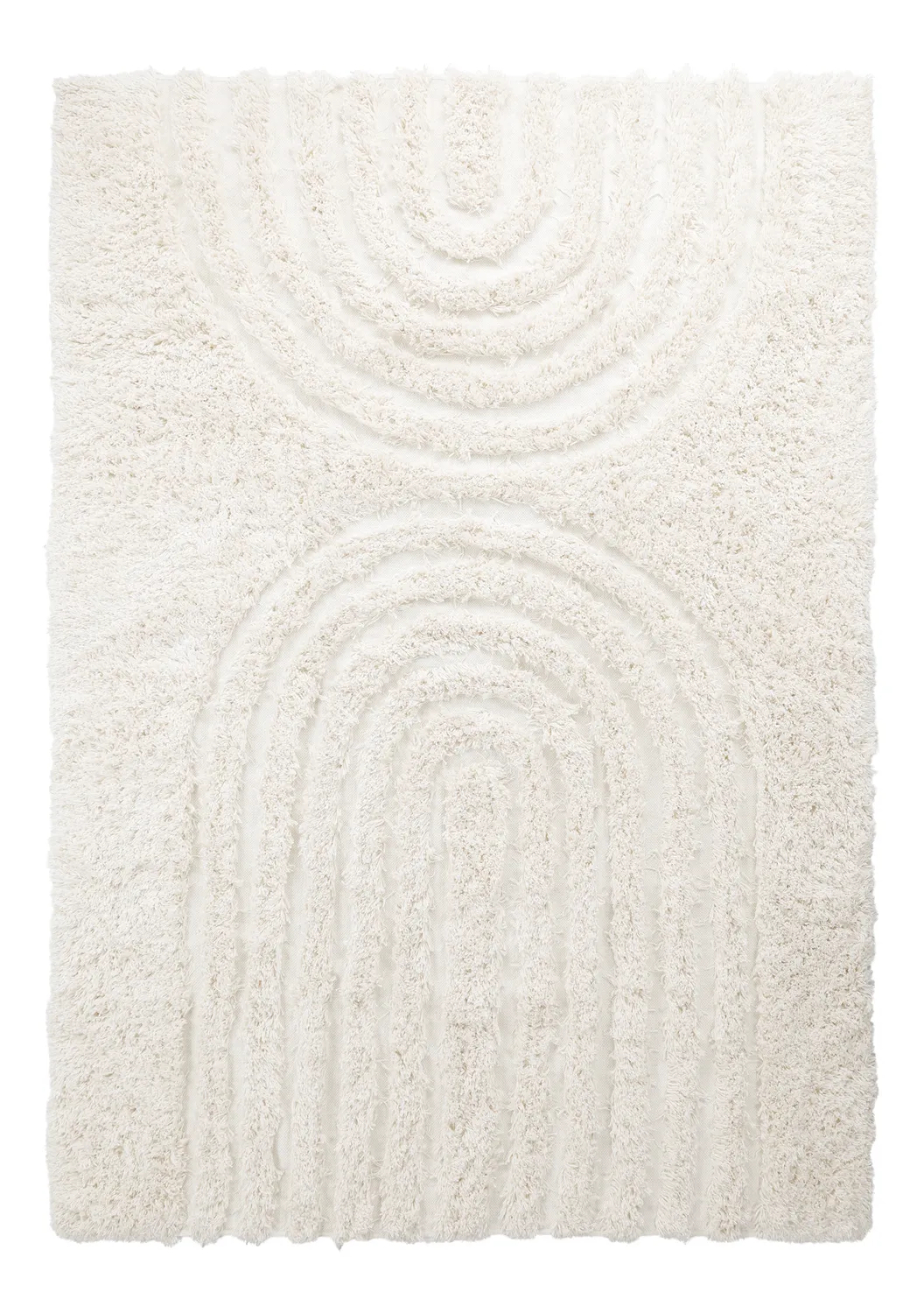 Ryatæpper - Lindos Natural Cotton Shaggy (hvid)