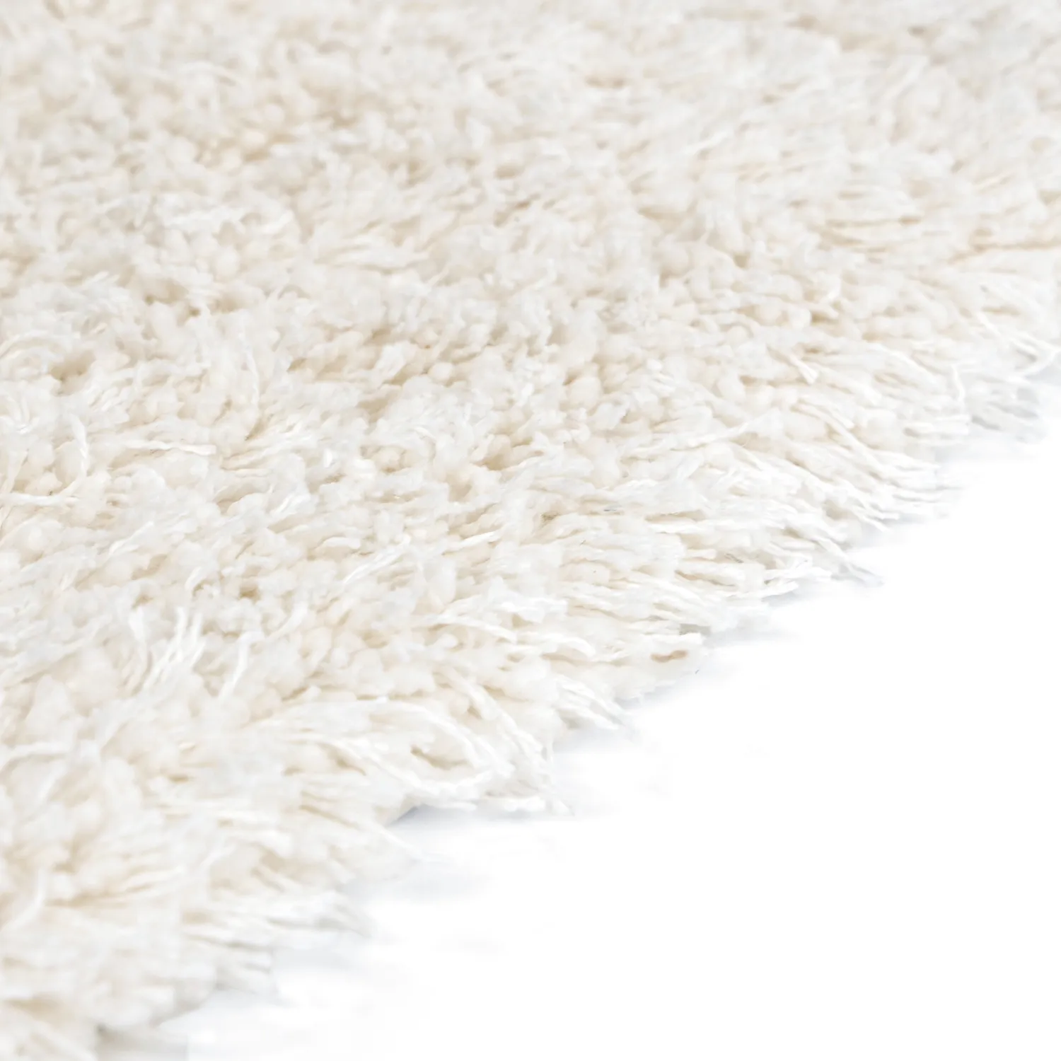 Ryatæpper - Lindos Natural Cotton Shaggy (hvid)
