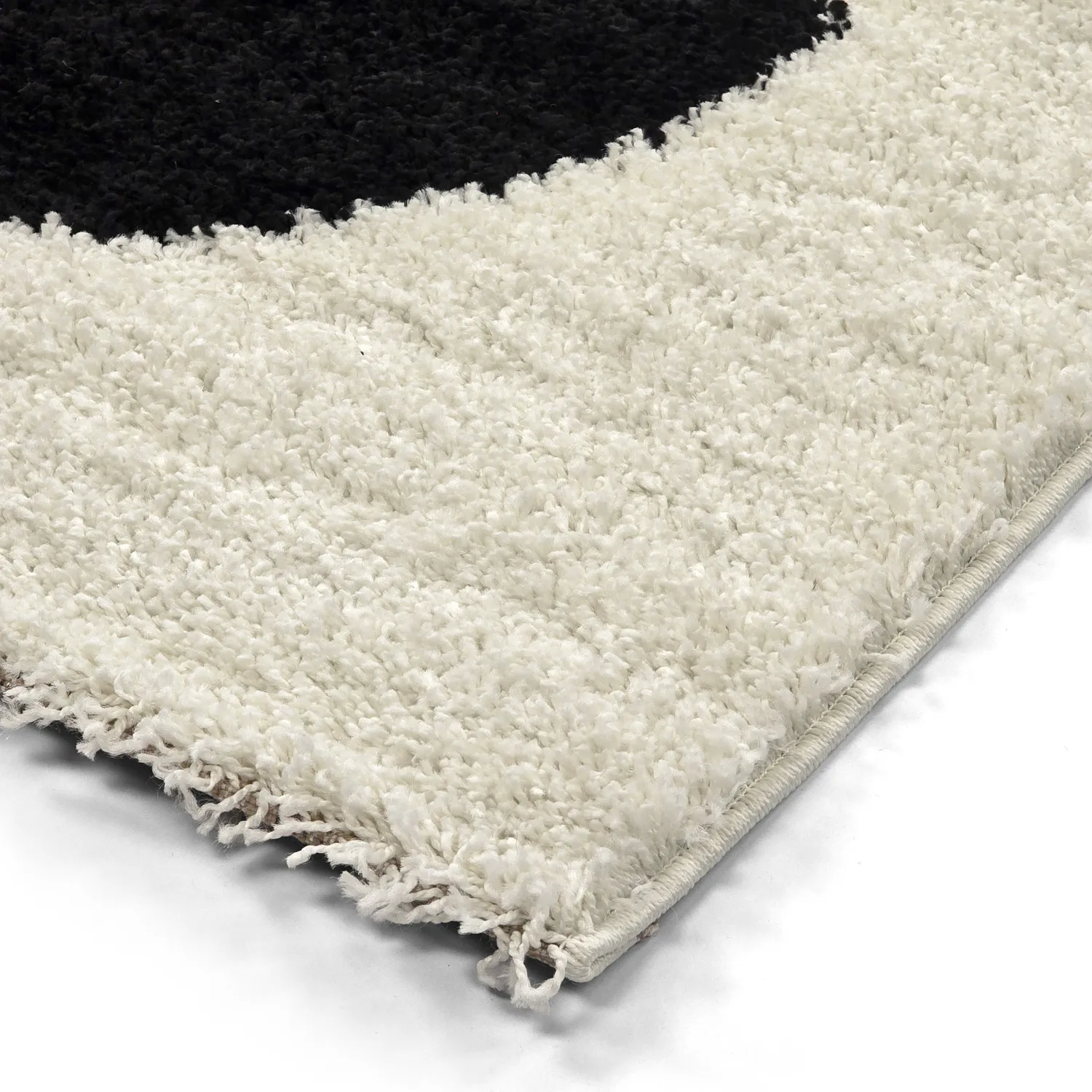 Ryatæpper - Maron (sort/hvid)