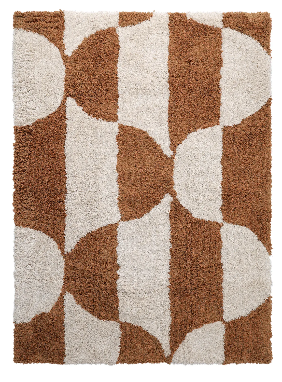 Ryatæpper - Kalymnos Natural Cotton Shaggy (offwhite/okker)