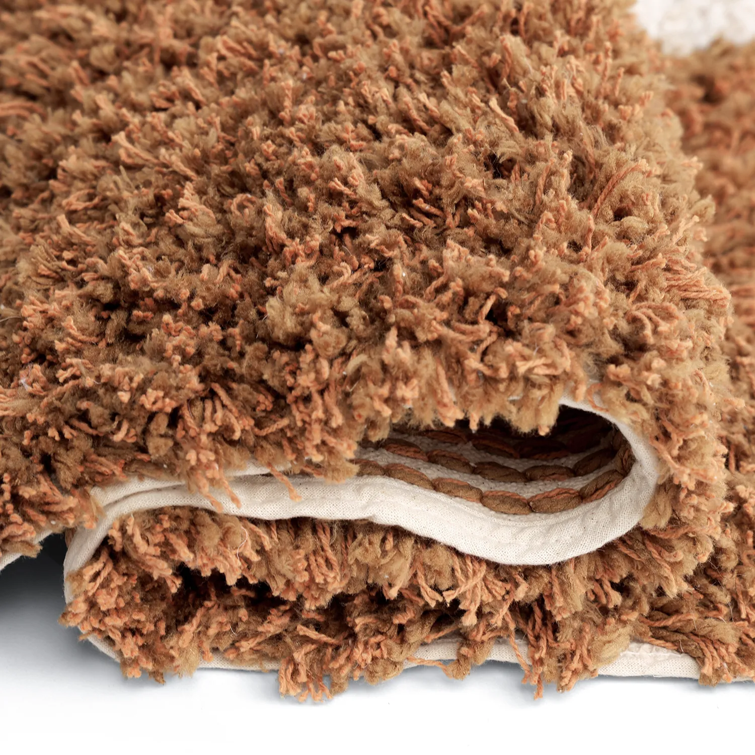 Ryatæpper - Kalymnos Natural Cotton Shaggy (offwhite/okker)