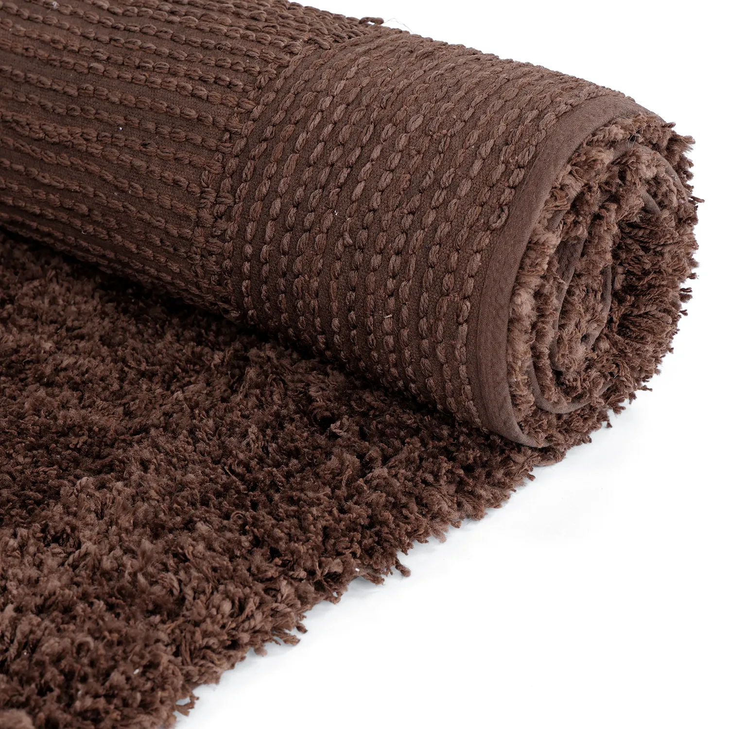 Ryatæpper - Molyvos Natural Cotton Shaggy (brun)