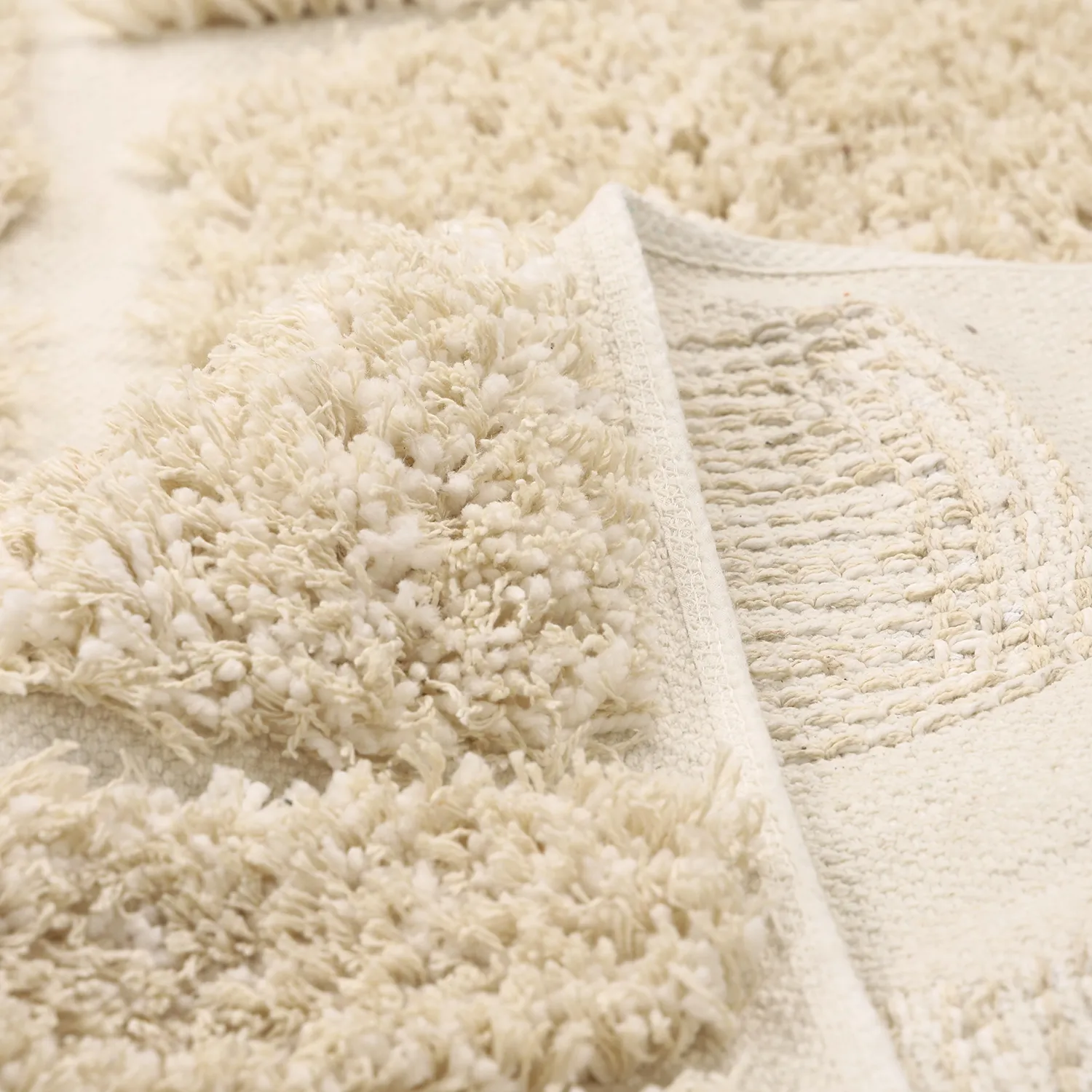 Ryatæpper - Otranto Natural Cotton Shaggy (off-white)