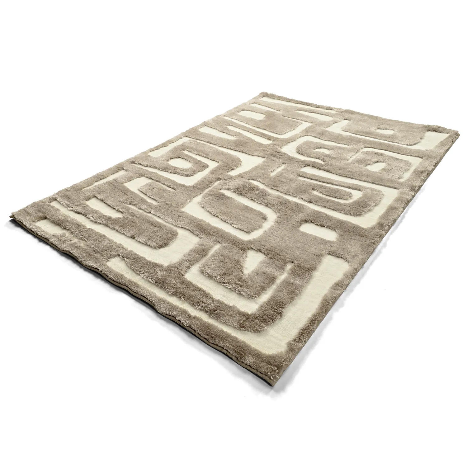 Ryatæpper - Palmyra (beige/hvid)