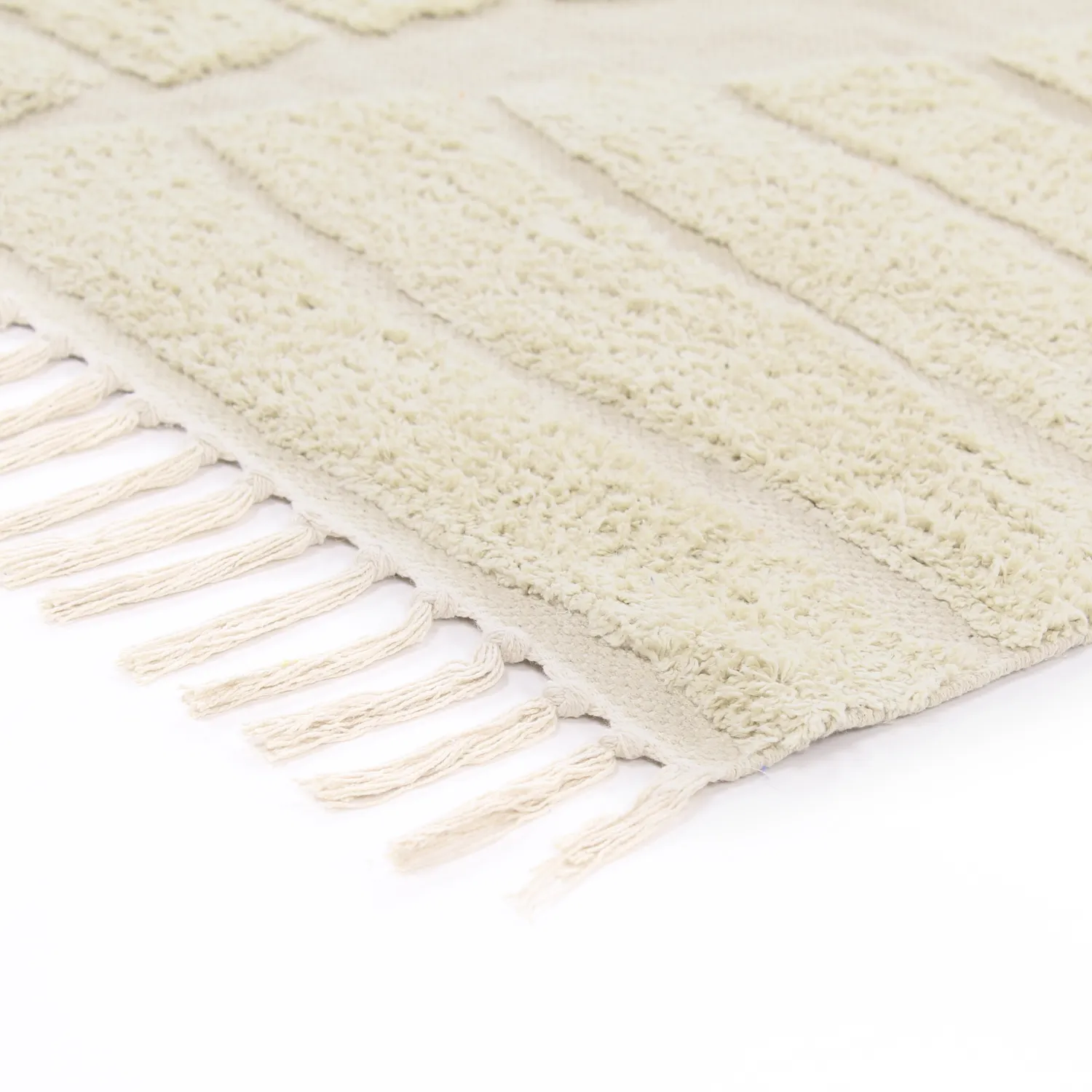 Ryatæpper - Rani Natural Cotton Shaggy (beige)