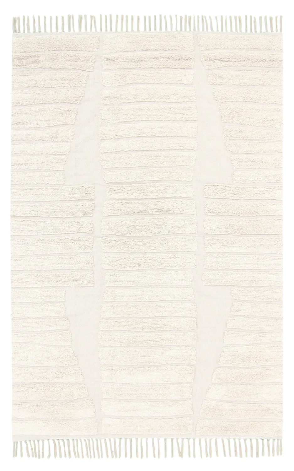 Ryatæpper - Rani Natural Cotton Shaggy (off-white)