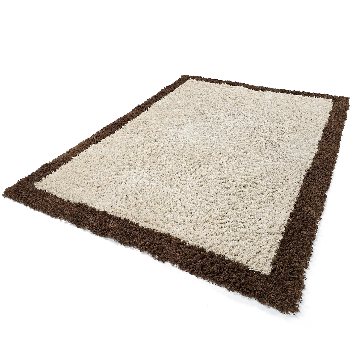 Ryatæpper - Sagres Natural Cotton Shaggy (offwhite/brun)