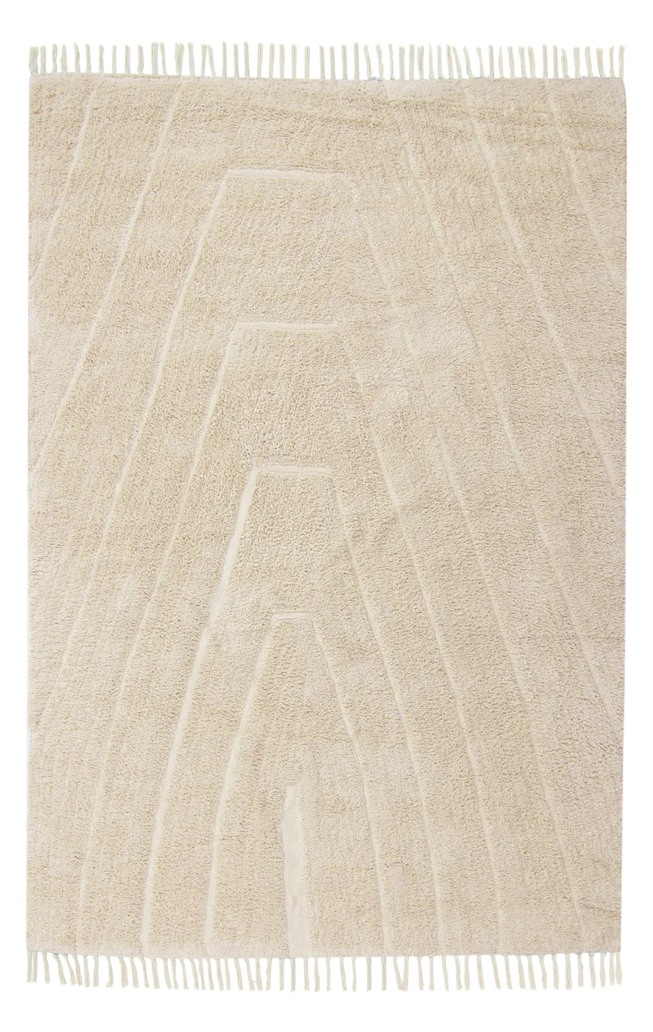 Ryatæpper - Sivia Natural Cotton Shaggy (beige)