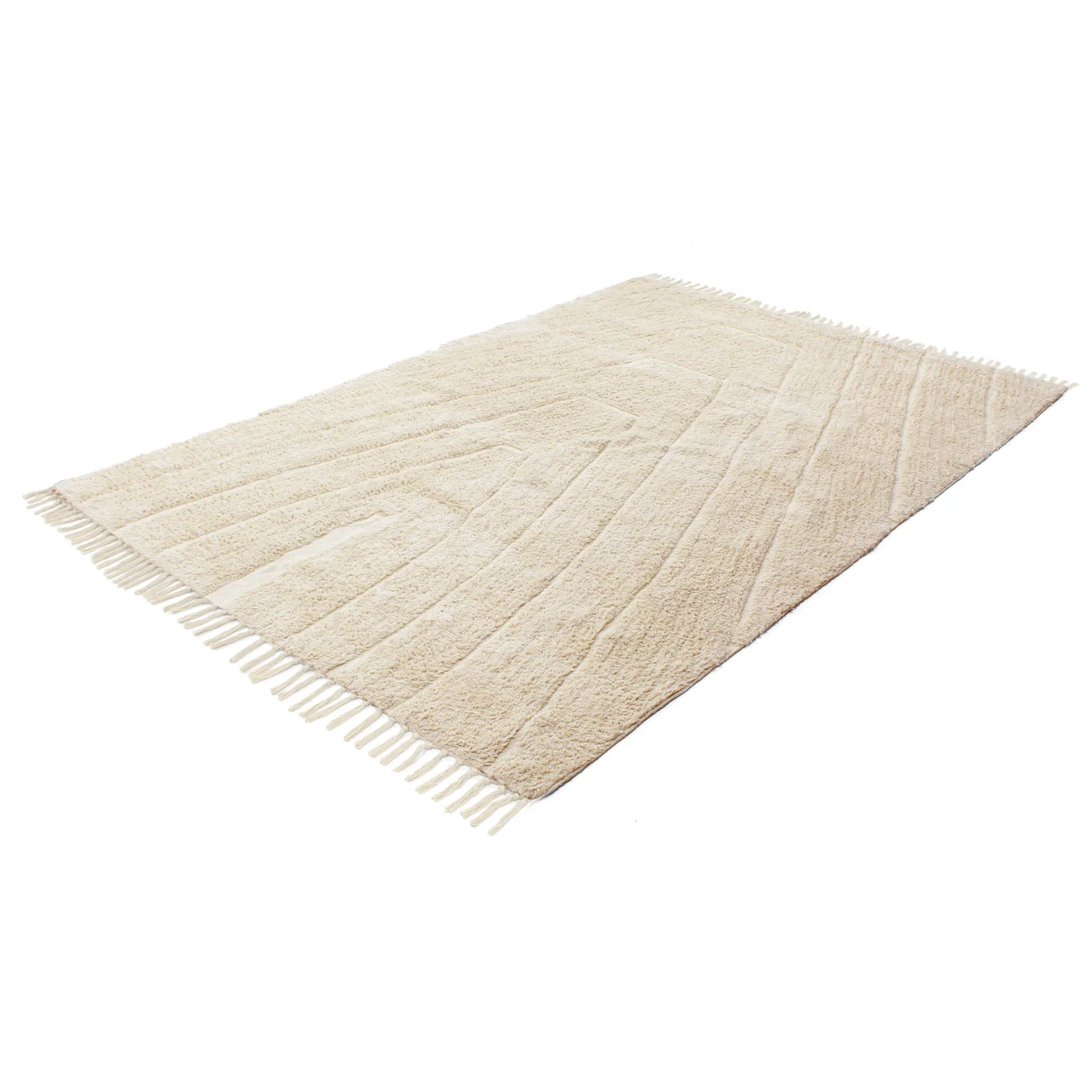 Ryatæpper - Sivia Natural Cotton Shaggy (beige)