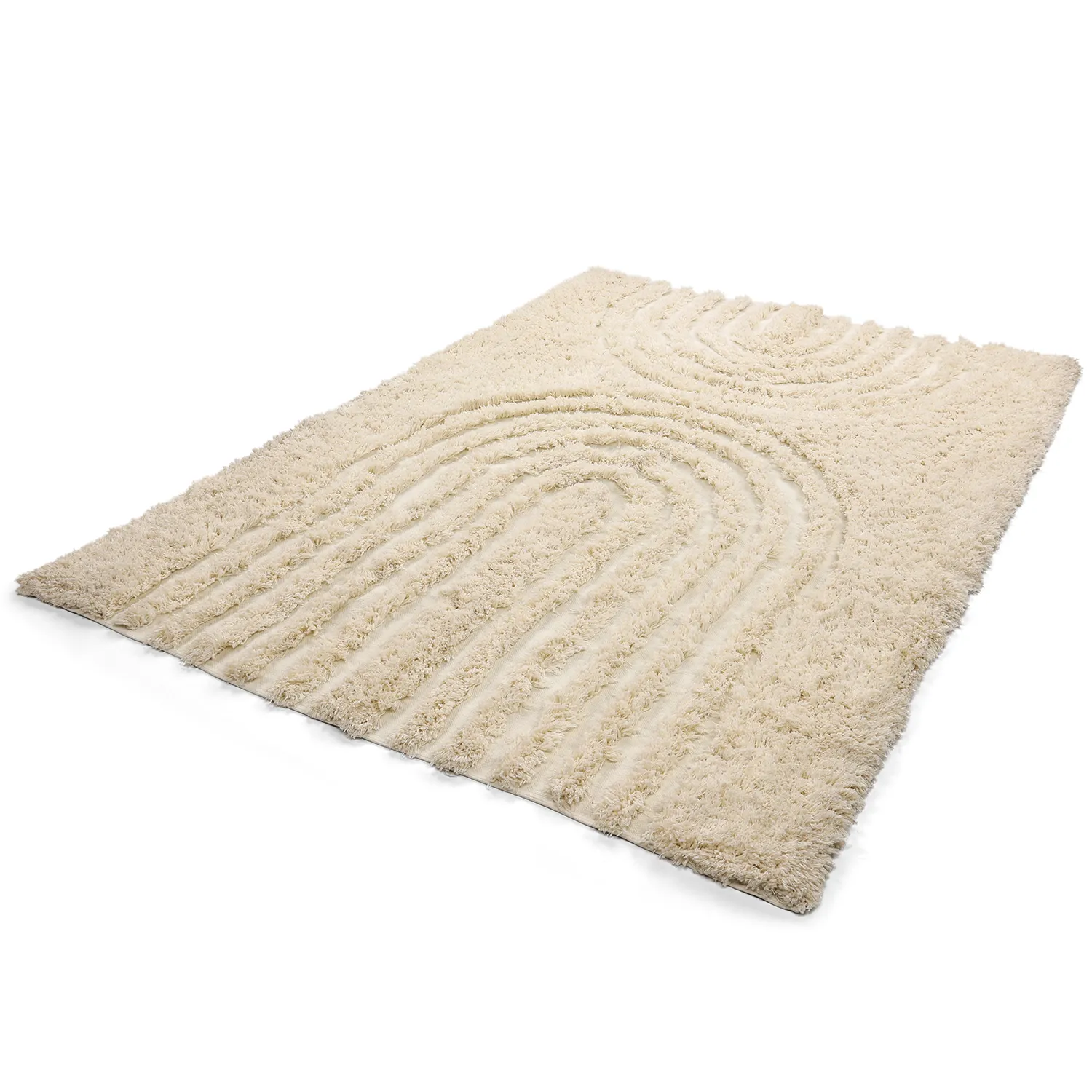 Ryatæpper - Sivota Natural Cotton Shaggy (off-white)