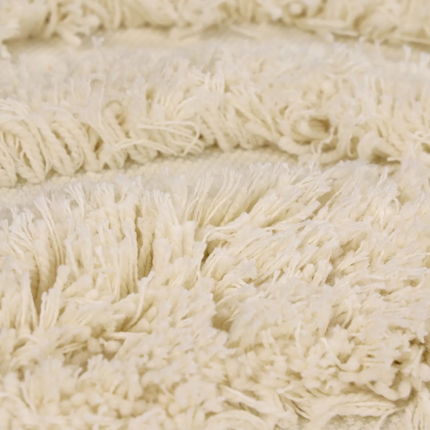 Ryatæpper - Sivota Natural Cotton Shaggy (off-white)