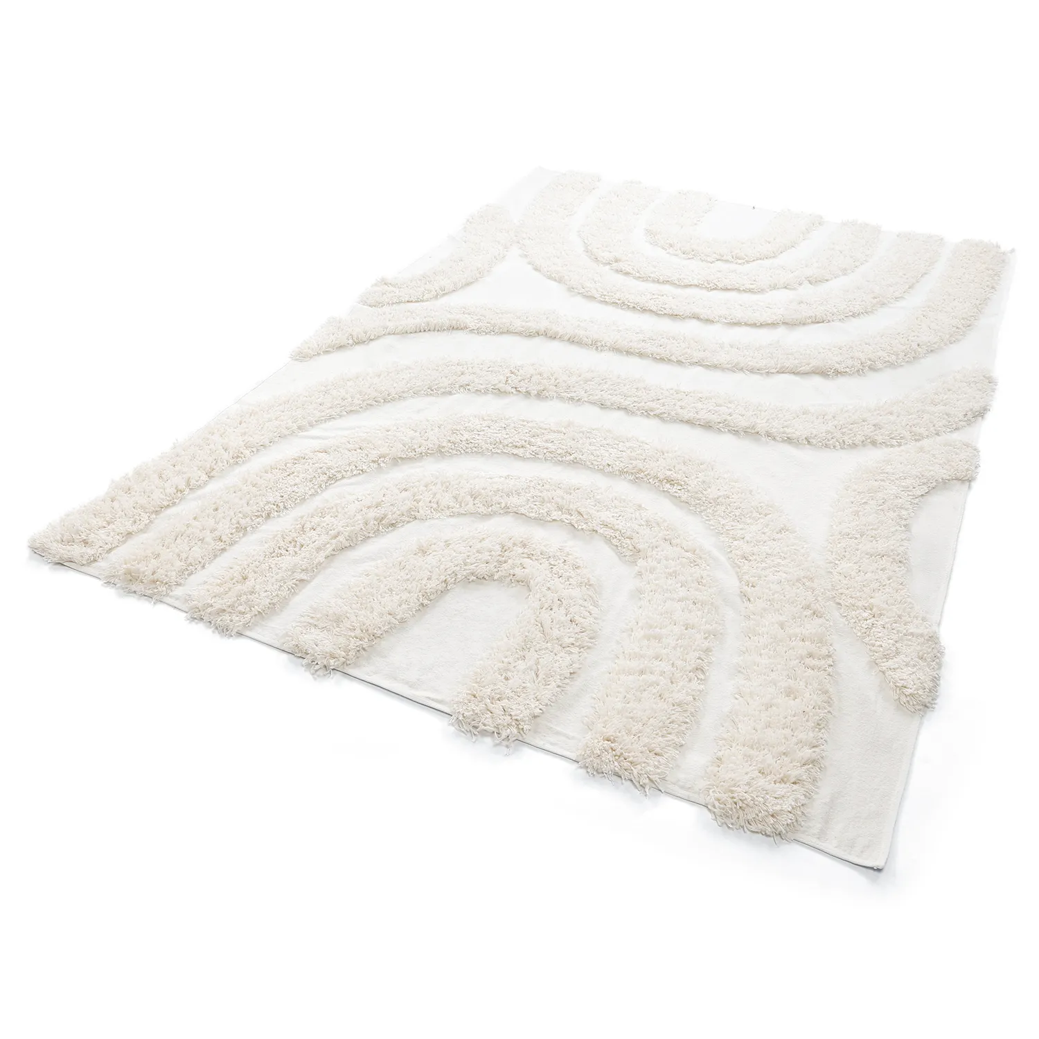 Ryatæpper - Sivota Natural Cotton Shaggy (off-white)