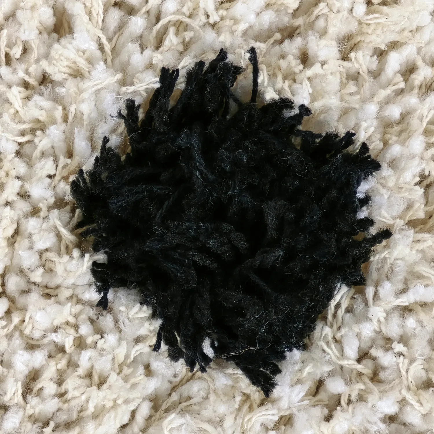 Ryatæpper - Soria Natural Cotton Shaggy (offwhite/sort)