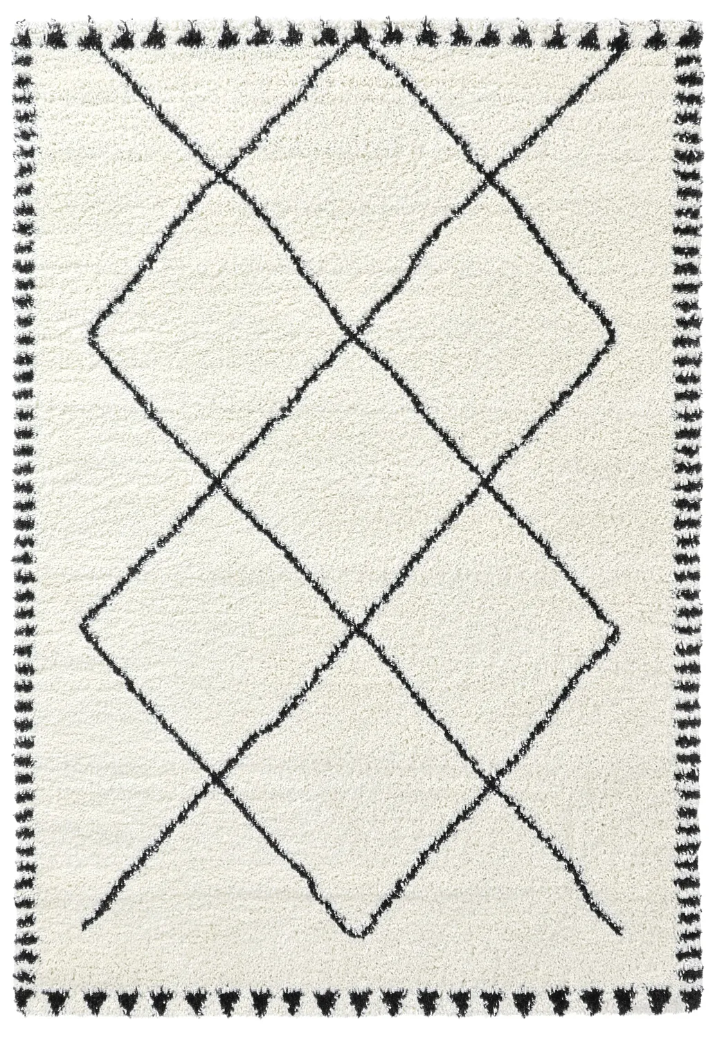 Ryatæpper - Tiznit (hvid/sort)