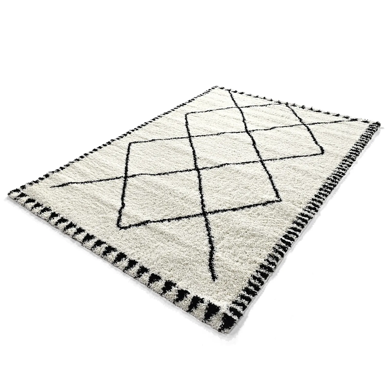 Ryatæpper - Tiznit (hvid/sort)