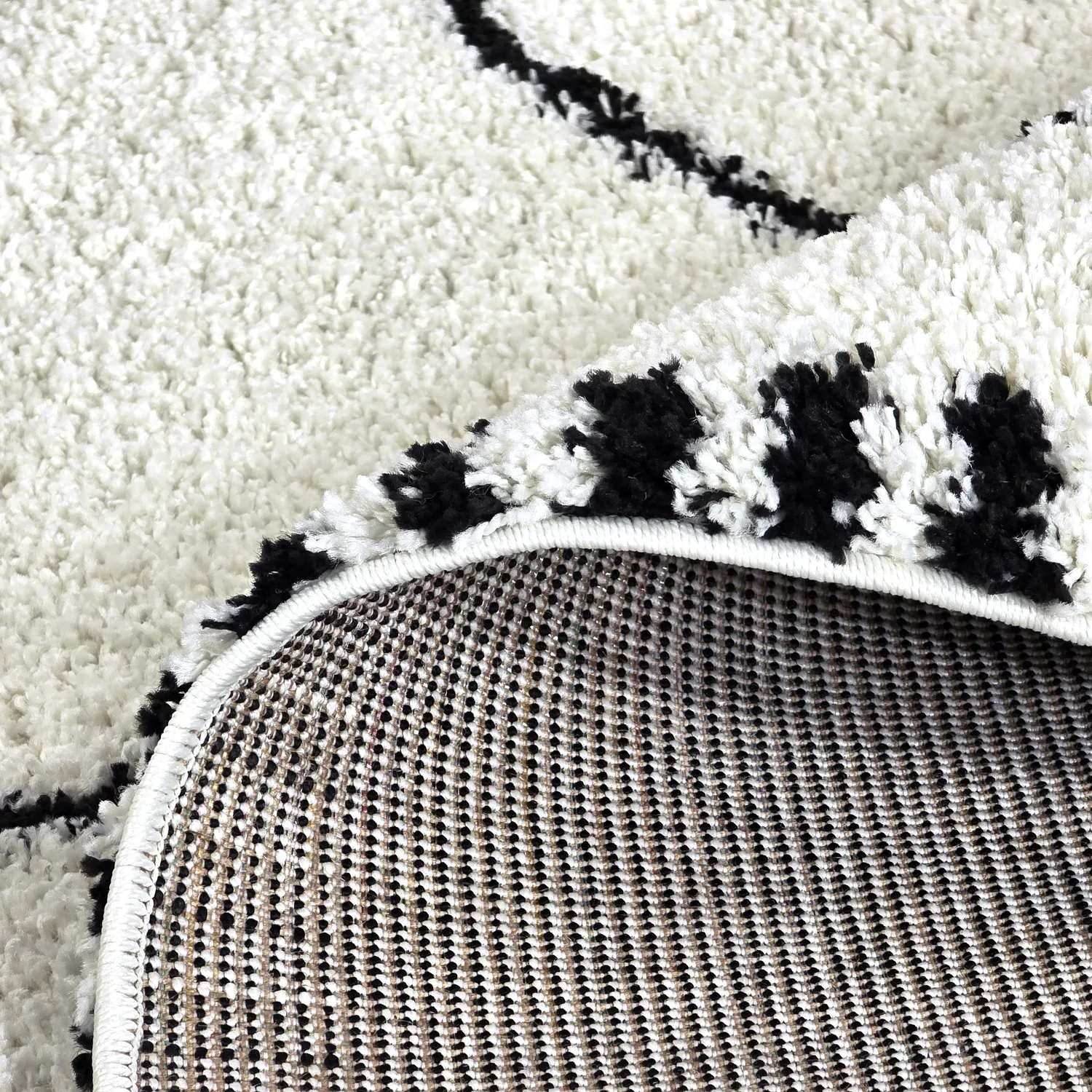 Ryatæpper - Tiznit (hvid/sort)