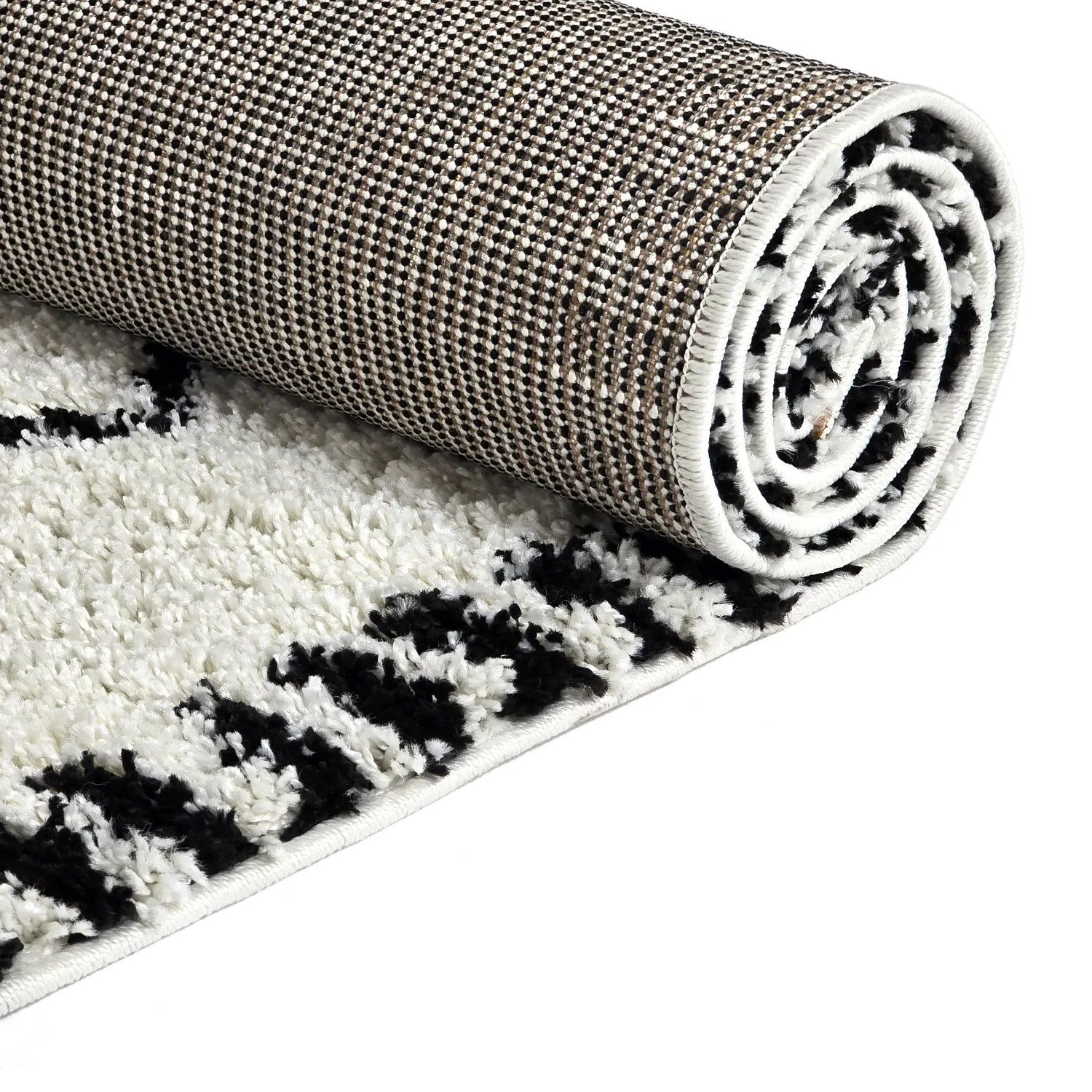 Ryatæpper - Tiznit (hvid/sort)