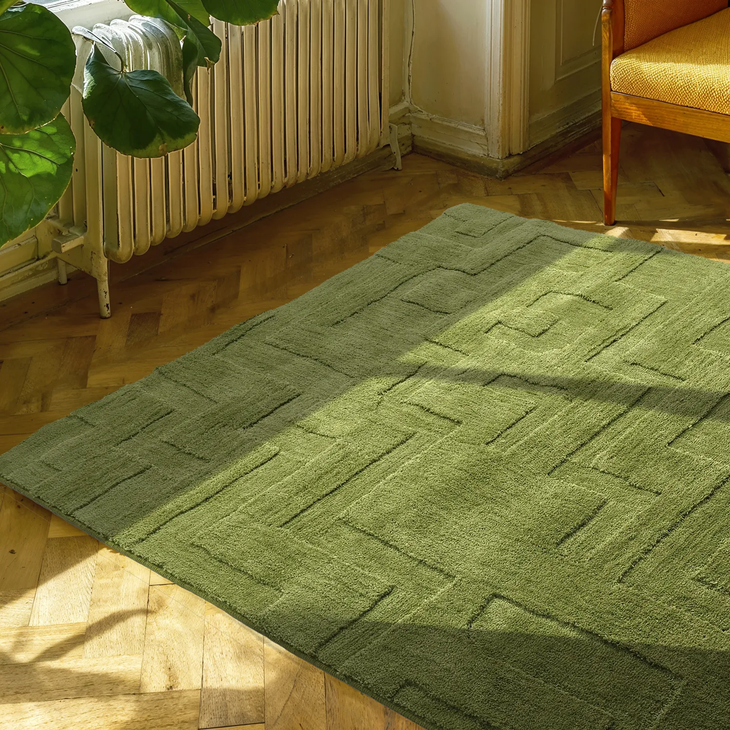 Ryatæpper - Tripoli (mosgrøn)