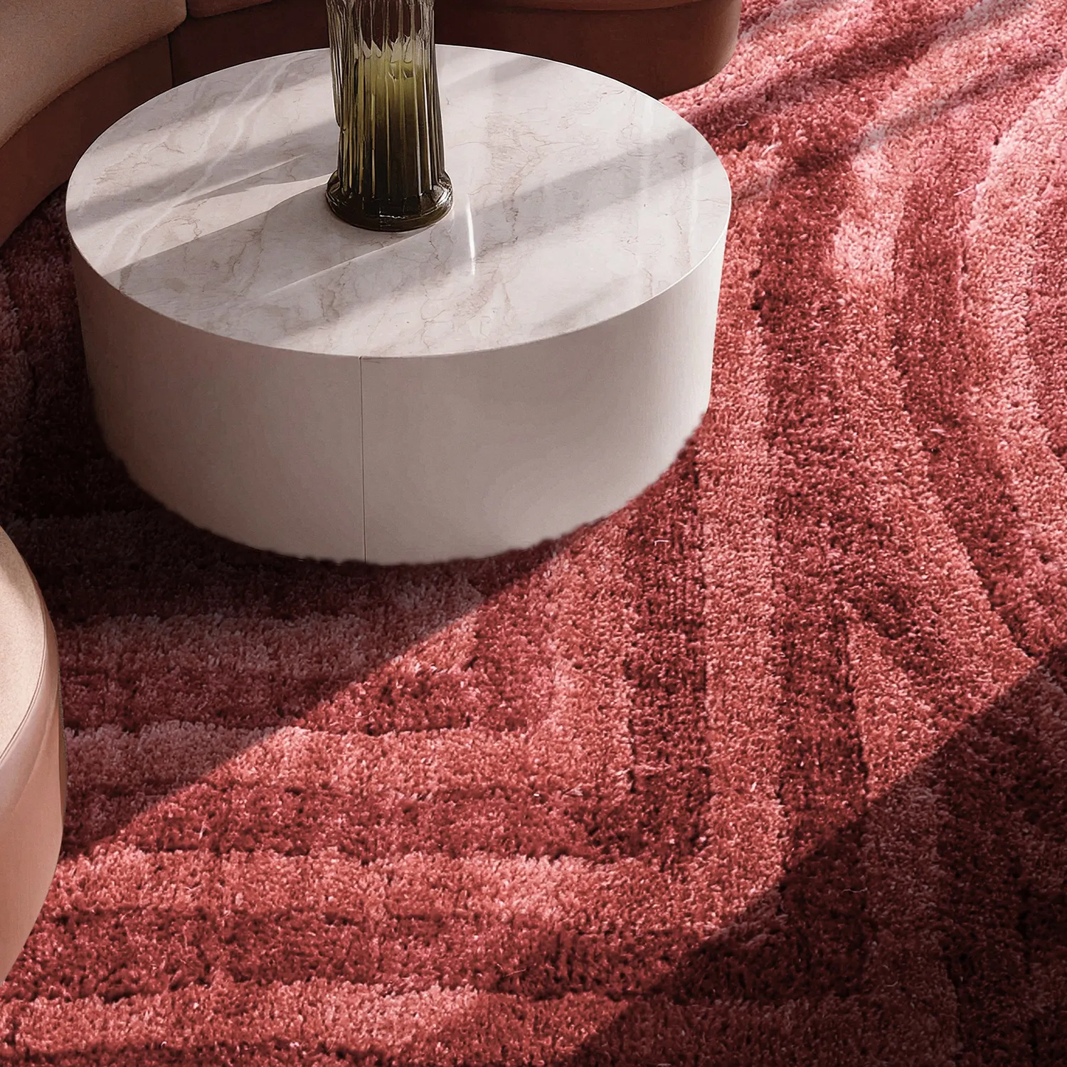 Ryatæpper - Volos (rød/rosa)