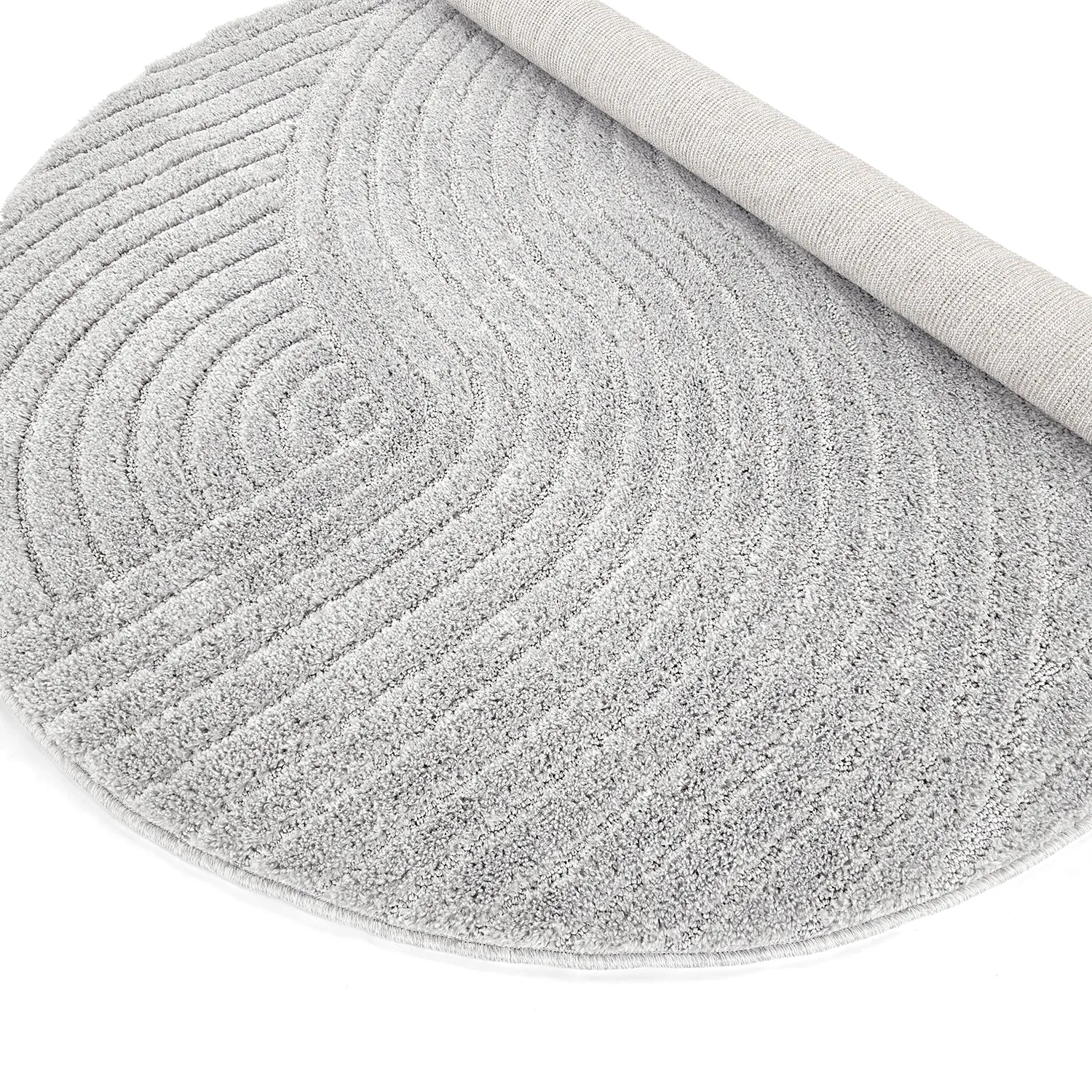 Runde tæpper - Wendy (lysegrå)