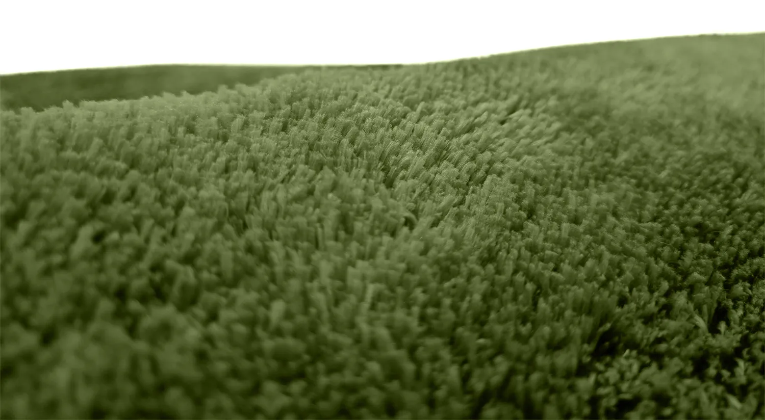 Runde tæpper - Aranga Super Soft Fur (olivengrøn)