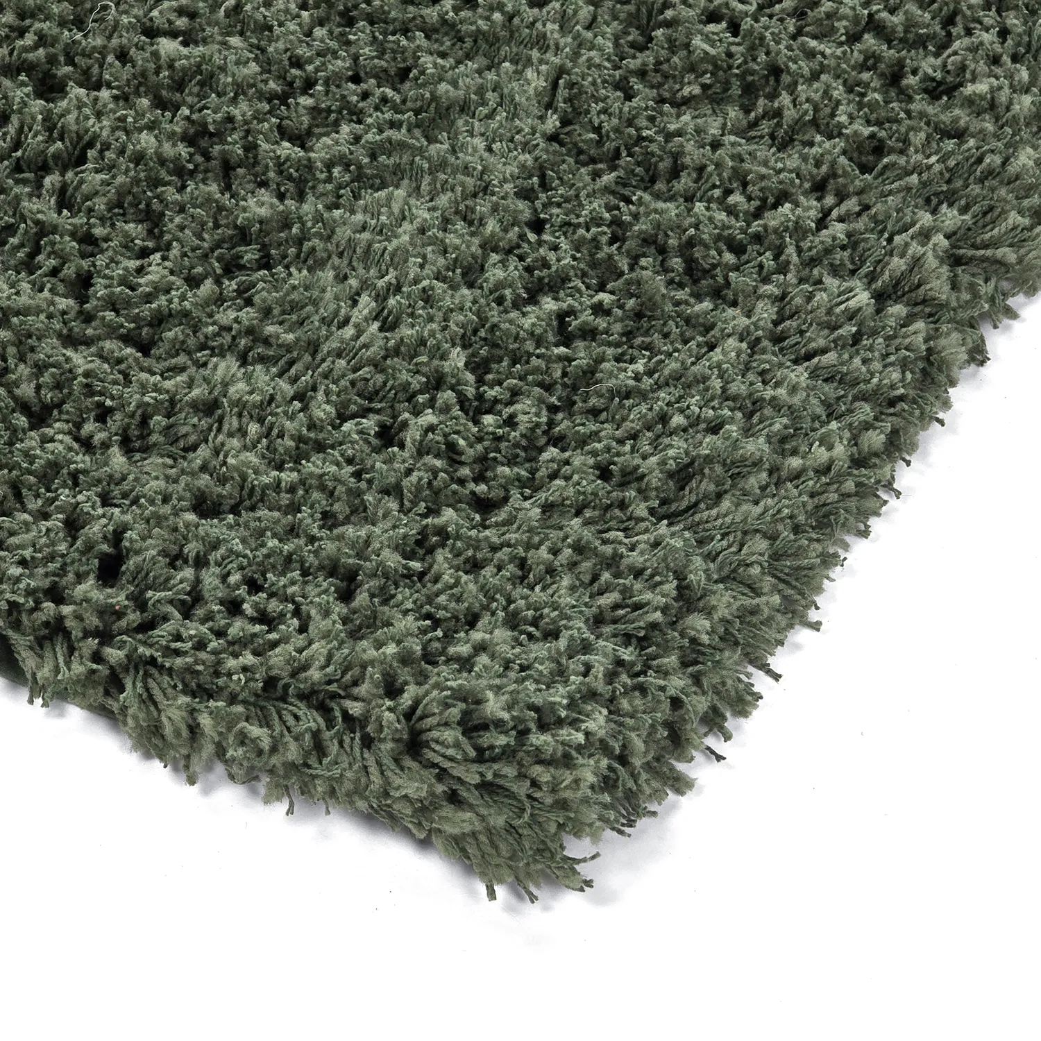Ryatæpper - Combarro Solid Cotton Shaggy (grøn)