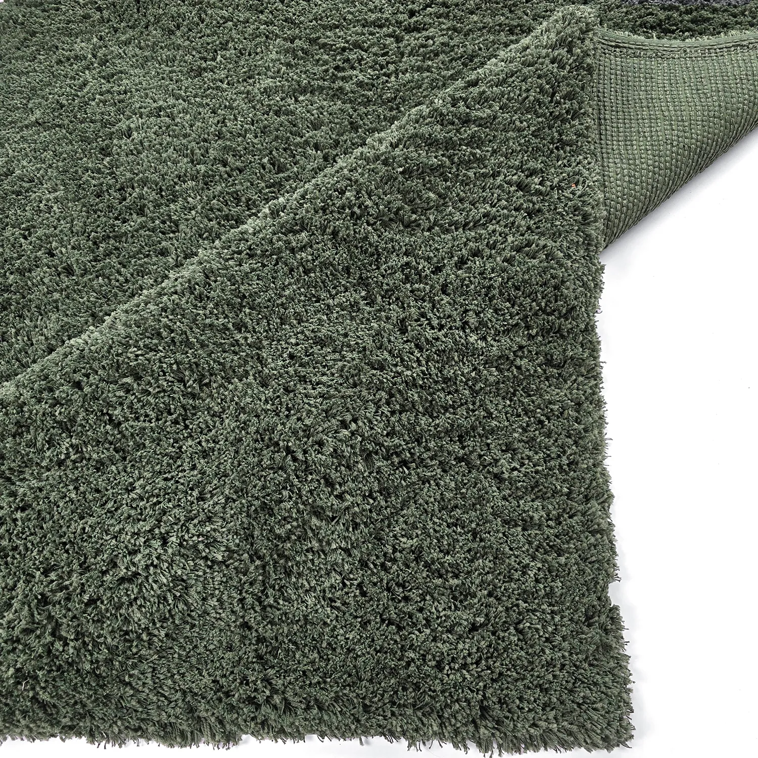 Ryatæpper - Combarro Solid Cotton Shaggy (grøn)
