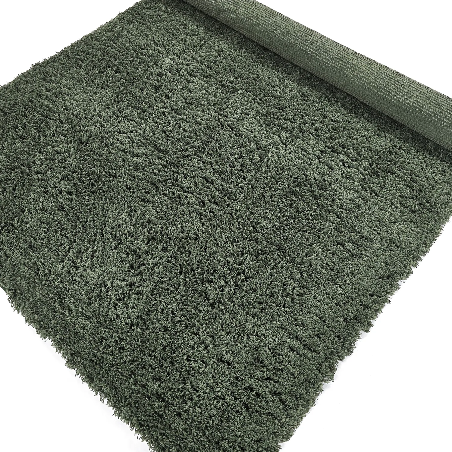 Ryatæpper - Combarro Solid Cotton Shaggy (grøn)