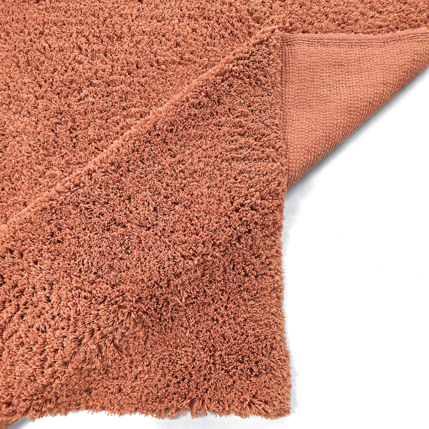 Ryatæpper - Combarro Solid Cotton Shaggy (lys orange)