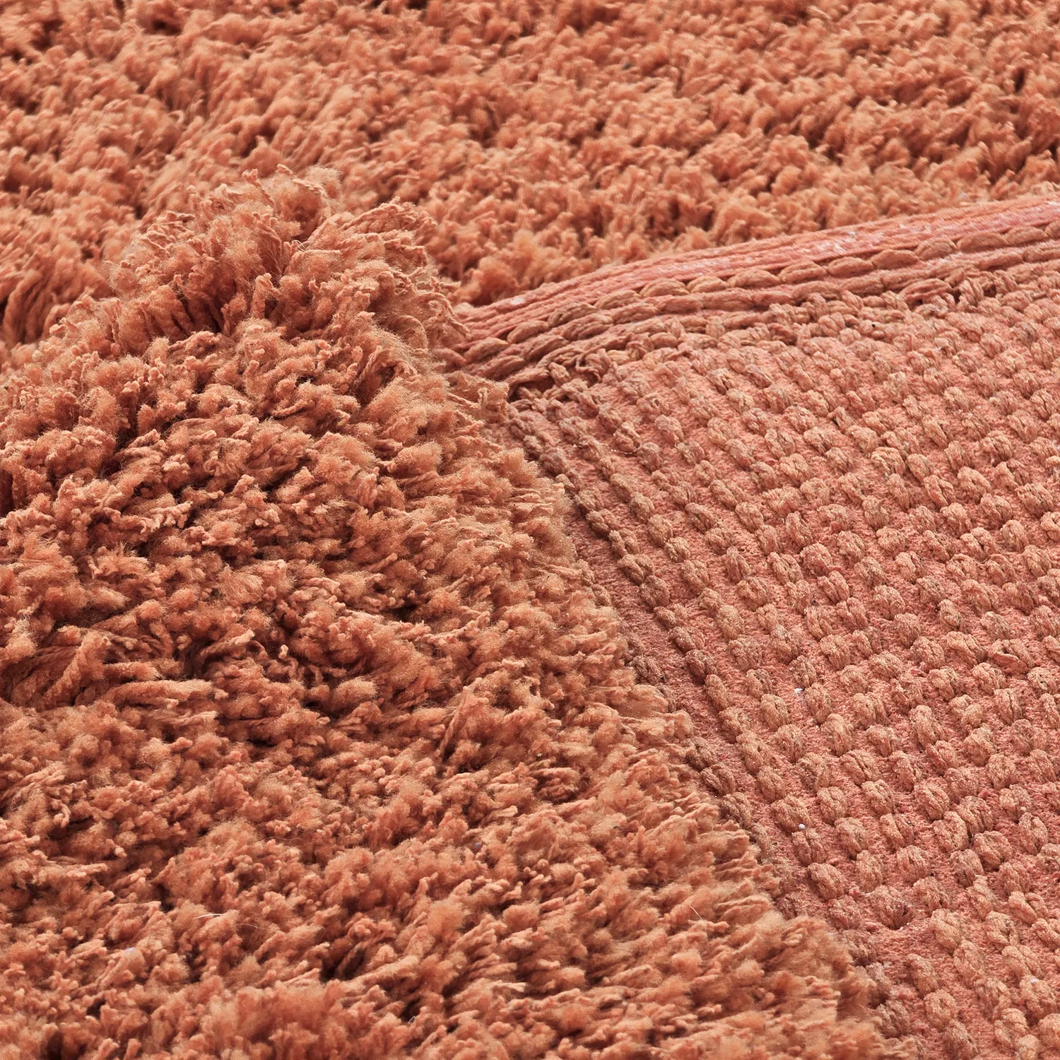 Ryatæpper - Combarro Solid Cotton Shaggy (lys orange)