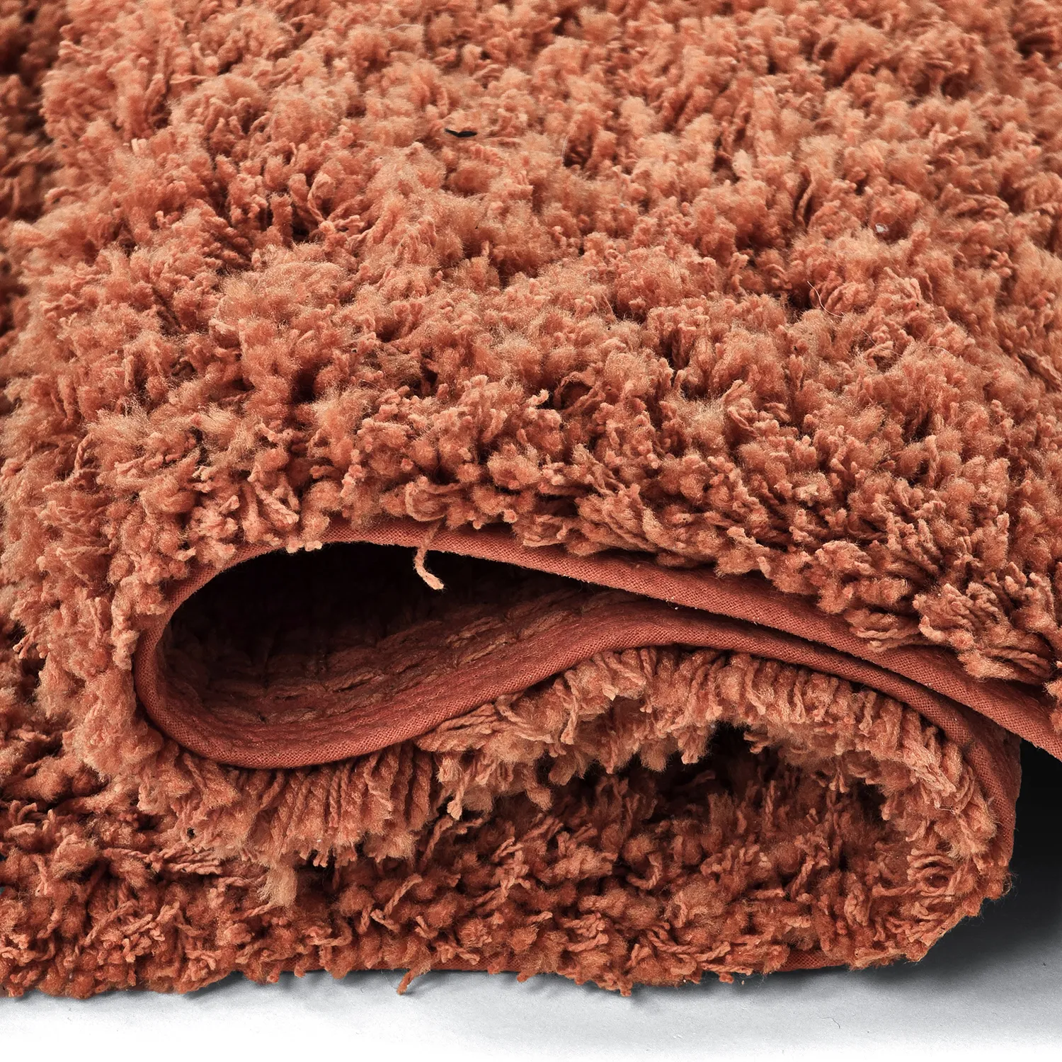 Ryatæpper - Combarro Solid Cotton Shaggy (lys orange)