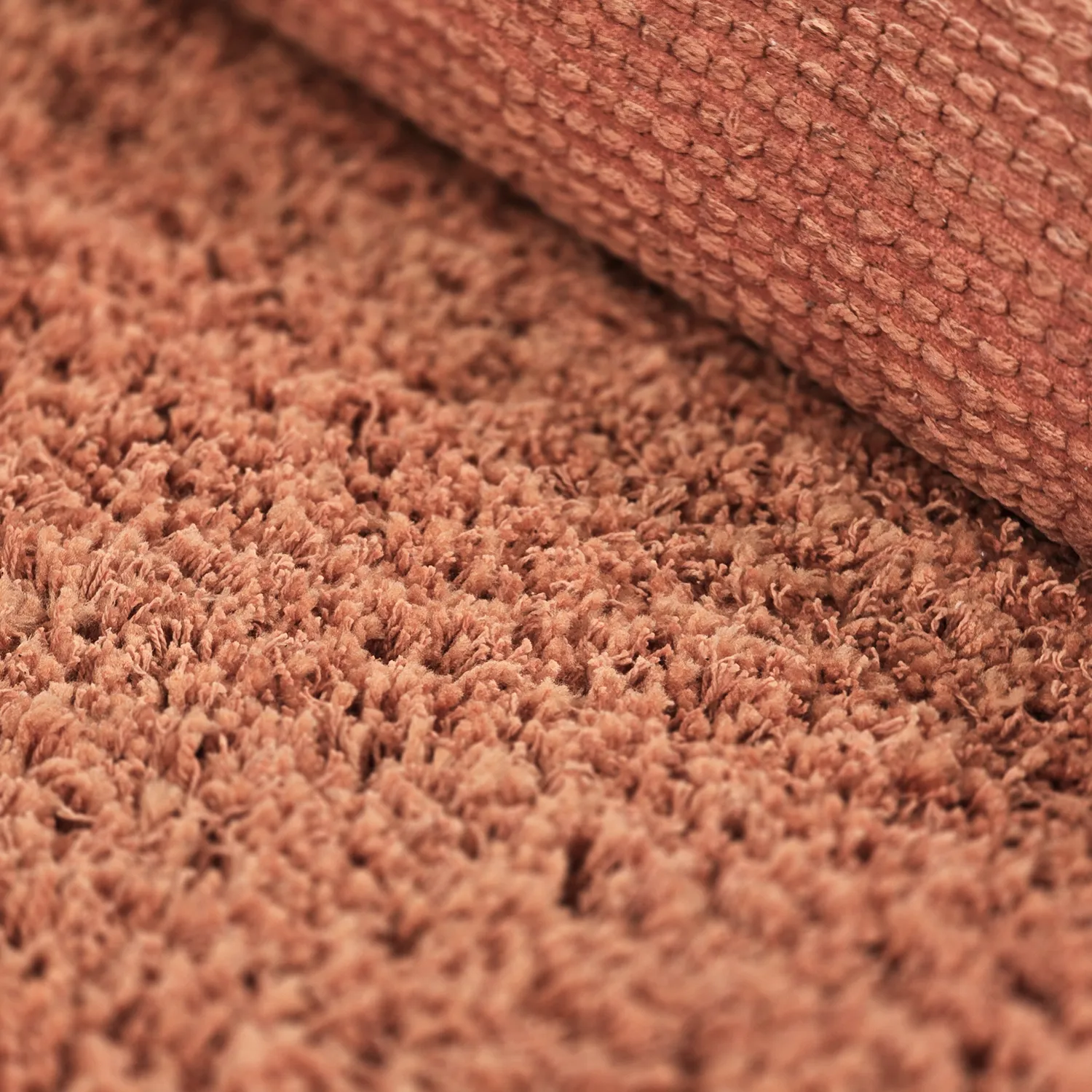 Ryatæpper - Combarro Solid Cotton Shaggy (lys orange)