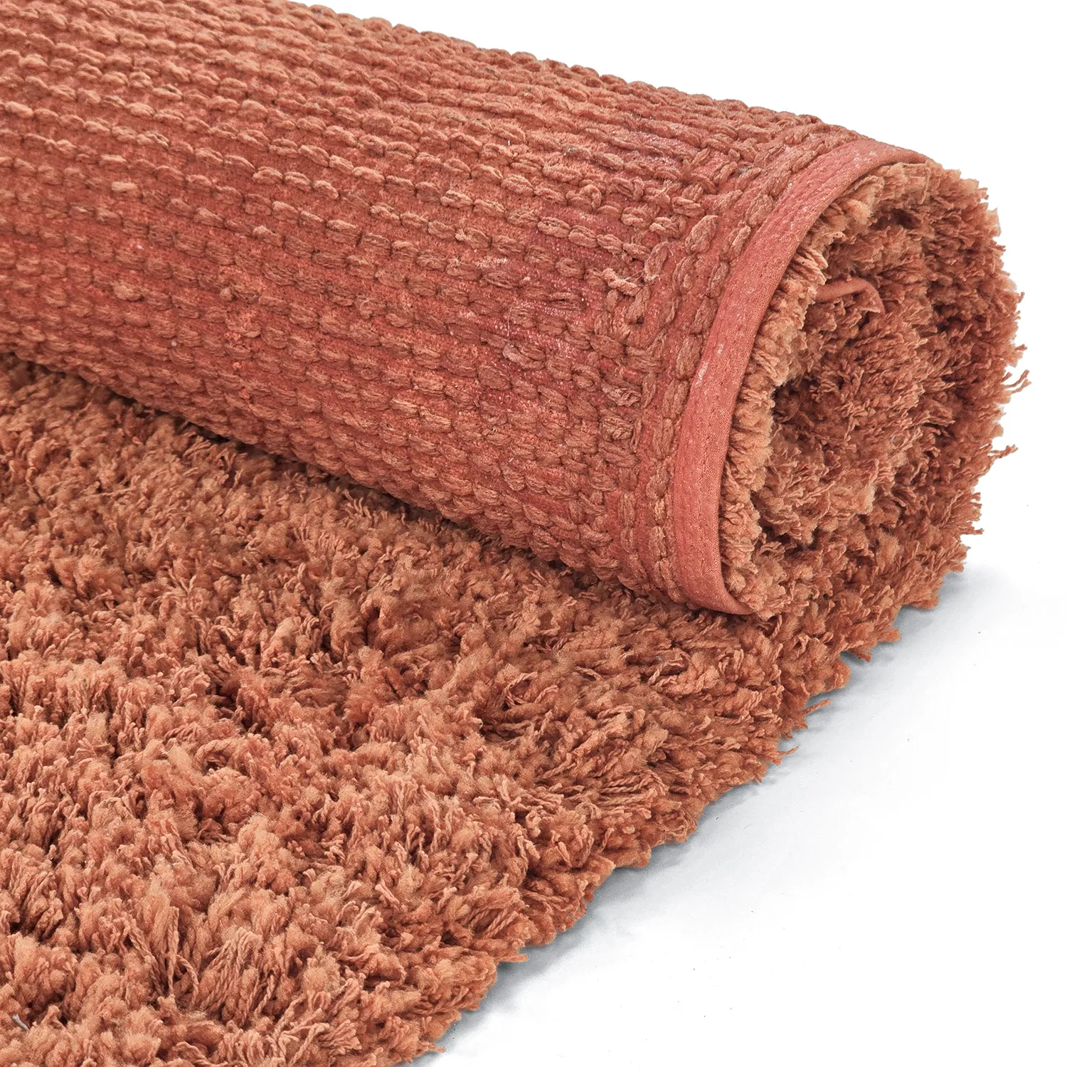 Ryatæpper - Combarro Solid Cotton Shaggy (lys orange)